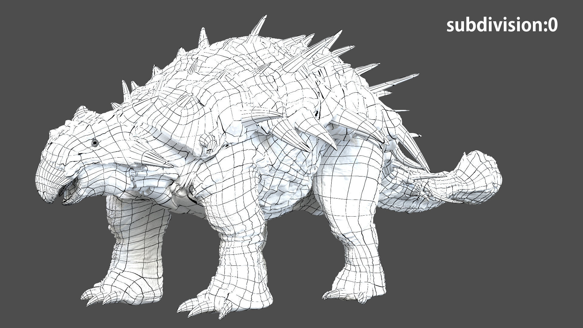 Ankylosaurus Rigged 3D model Low-poly 3D model_14