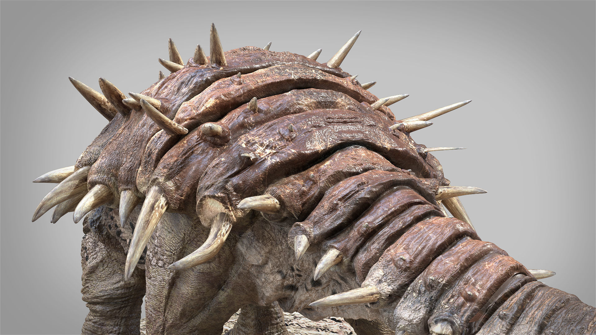 Ankylosaurus Rigged 3D model Low-poly 3D model_8