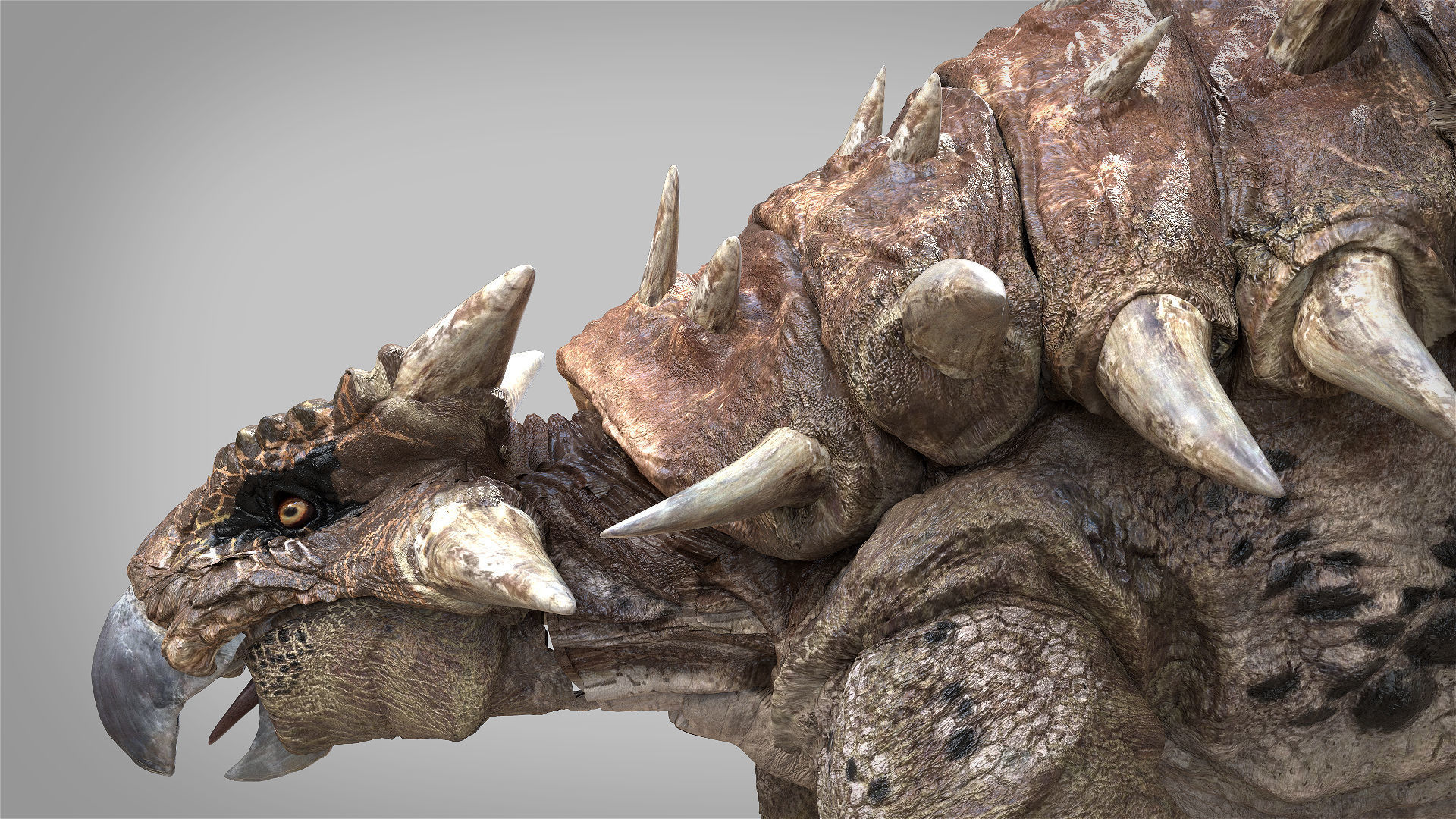 Ankylosaurus Rigged 3D model Low-poly 3D model_1