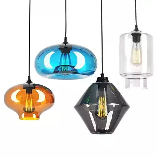 Ceiling lights collection 3D model