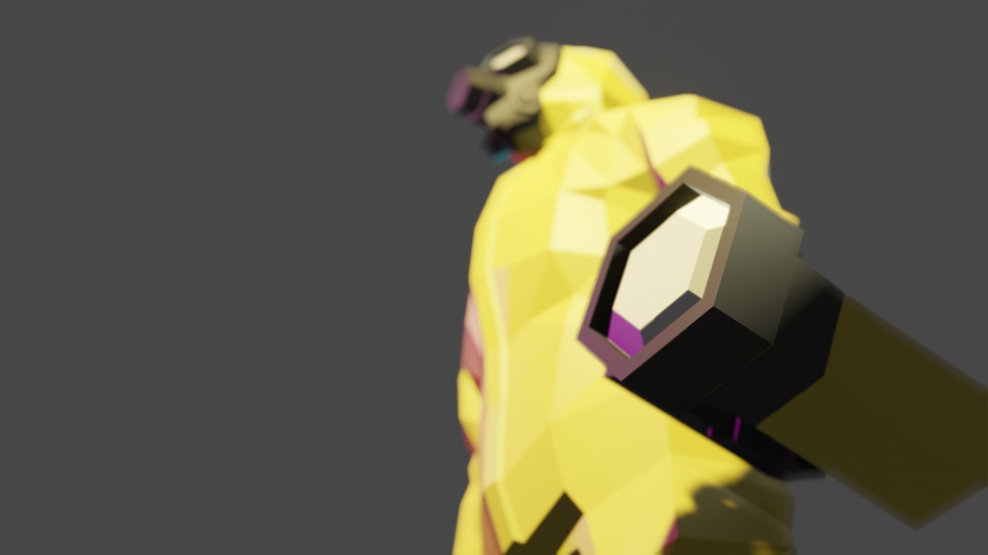 Hazmat suit Low-poly 3D model_17