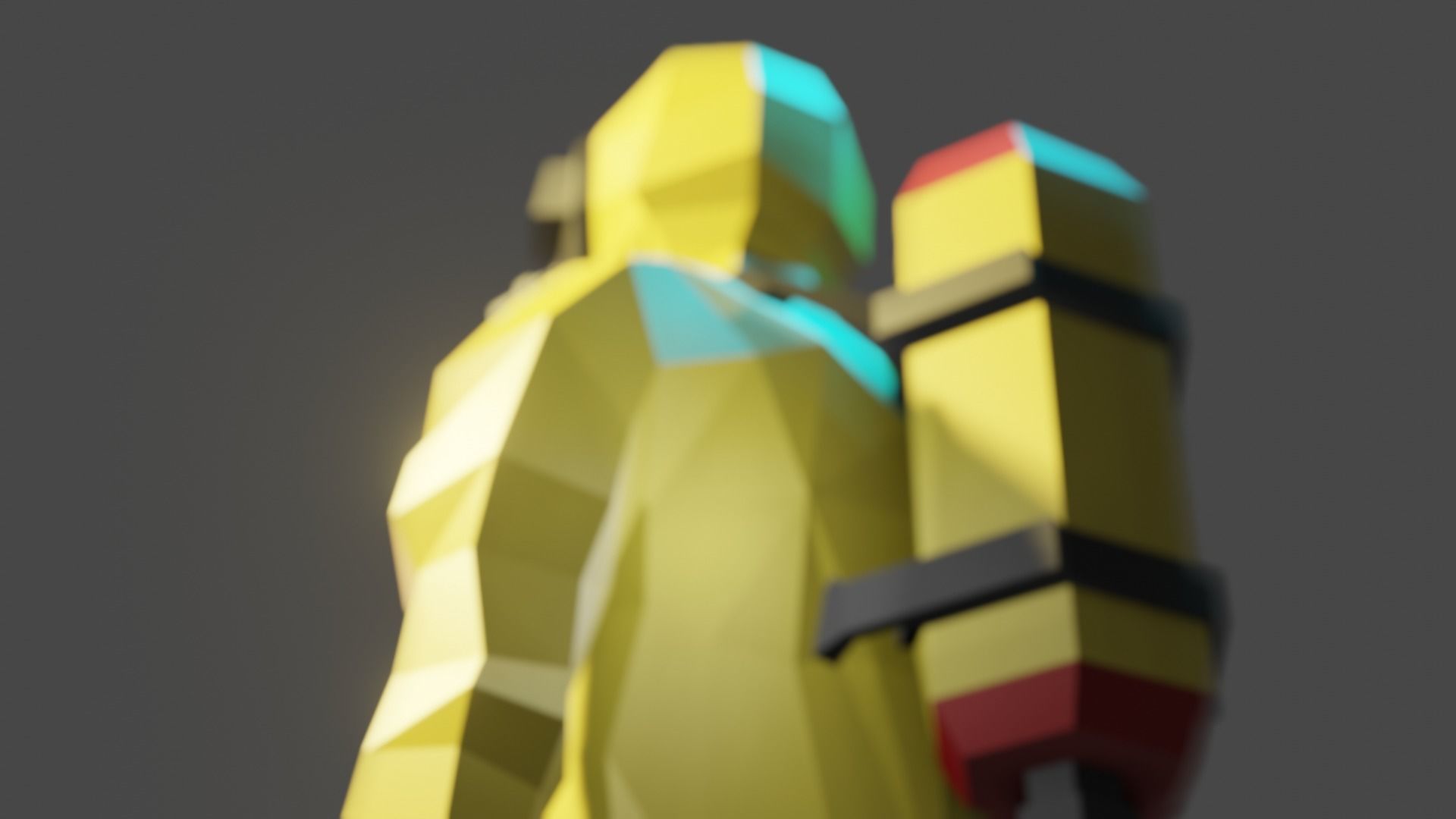 Hazmat suit Low-poly 3D model_14