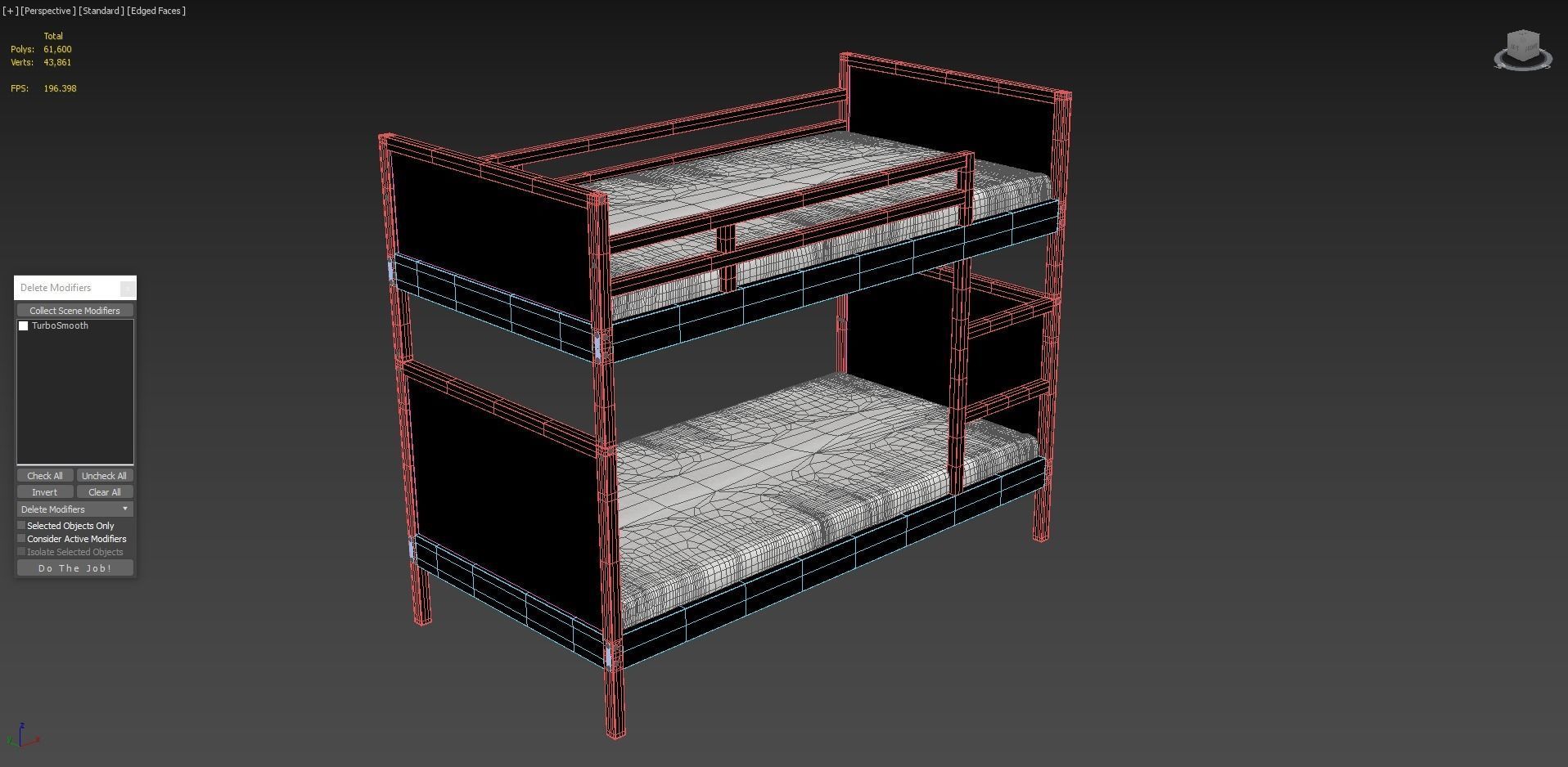 Norddal Bunk Bed Frame 3D model_4