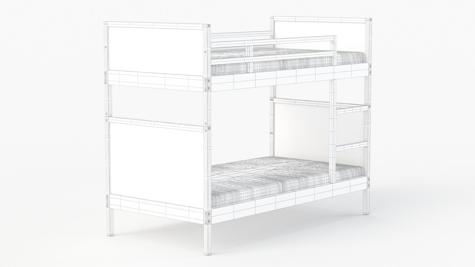 Norddal Bunk Bed Frame 3D model_12