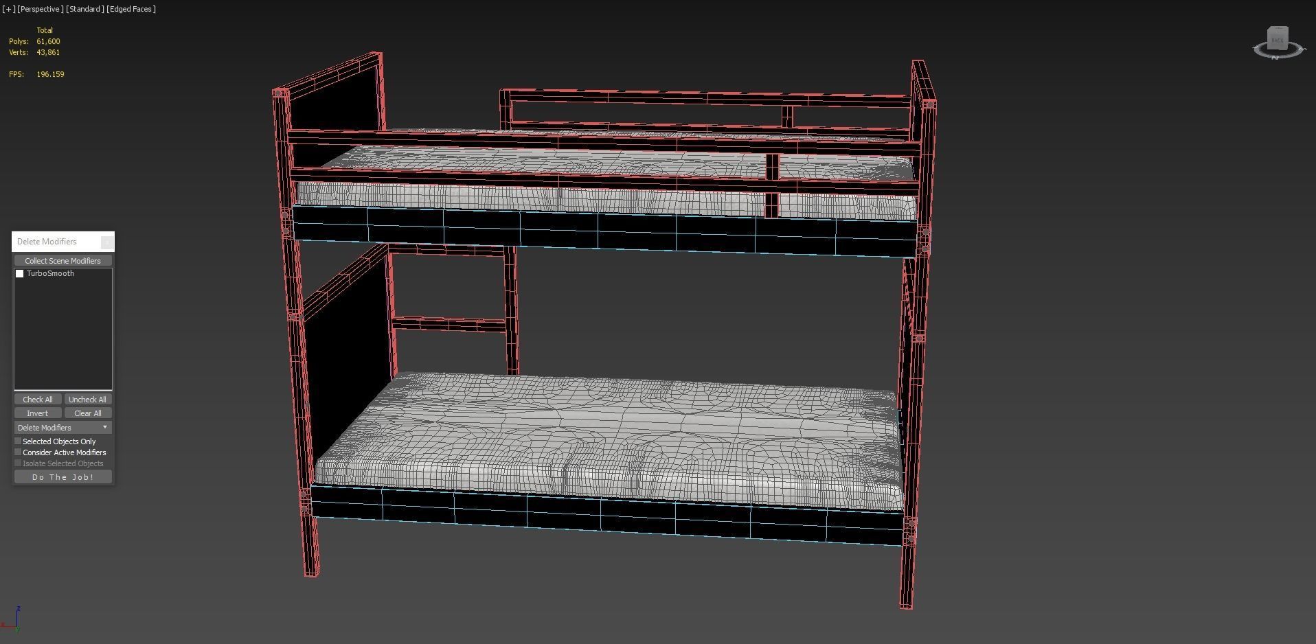 Norddal Bunk Bed Frame 3D model_3
