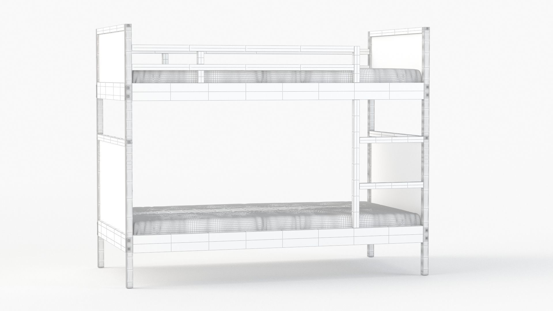 Norddal Bunk Bed Frame 3D model_7