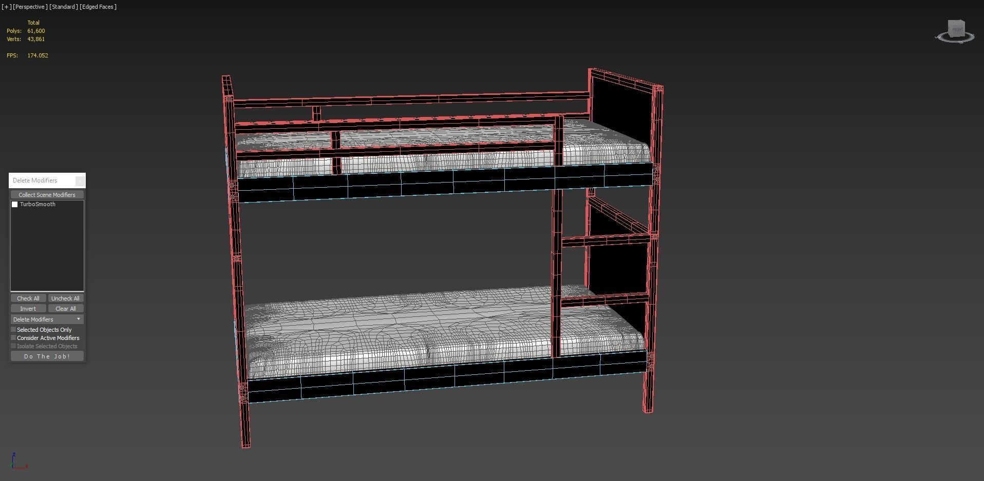 Norddal Bunk Bed Frame 3D model_5