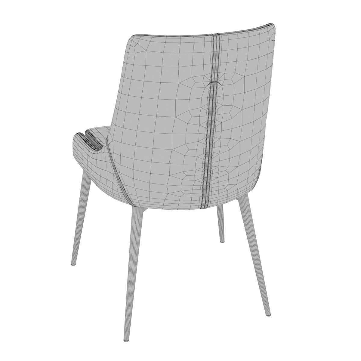 All modern Gabrielle Upholstered Dining Chair 3D model CGTrader