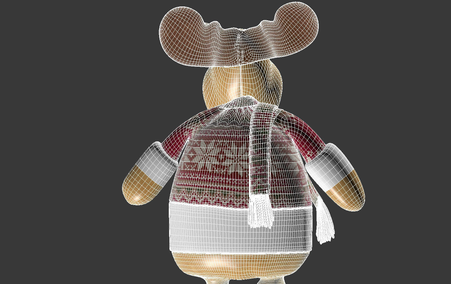 Christmas Elk Toy 3D model_11