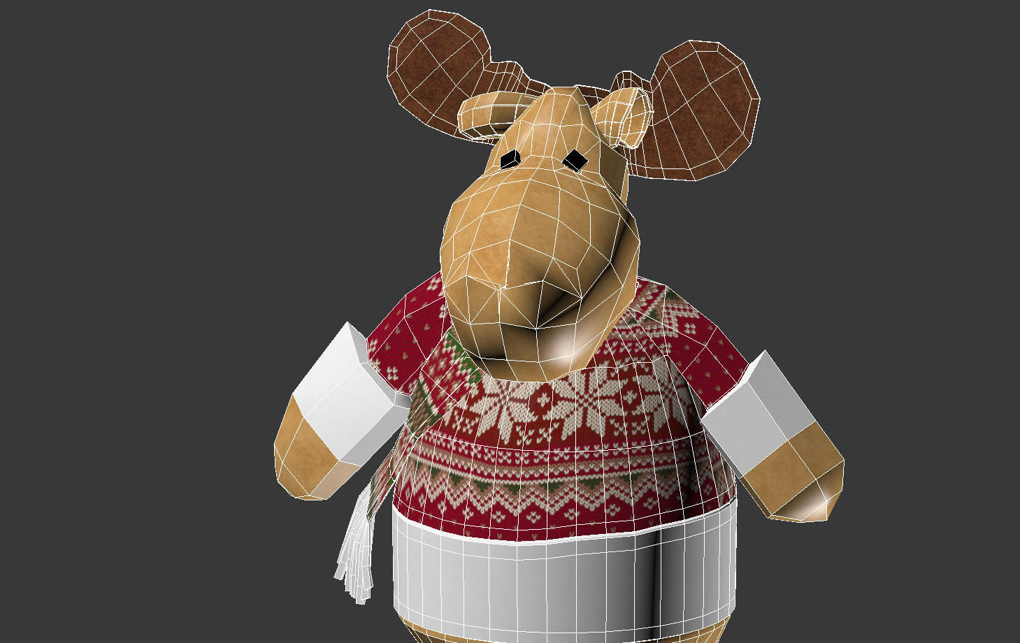 Christmas Elk Toy 3D model_22