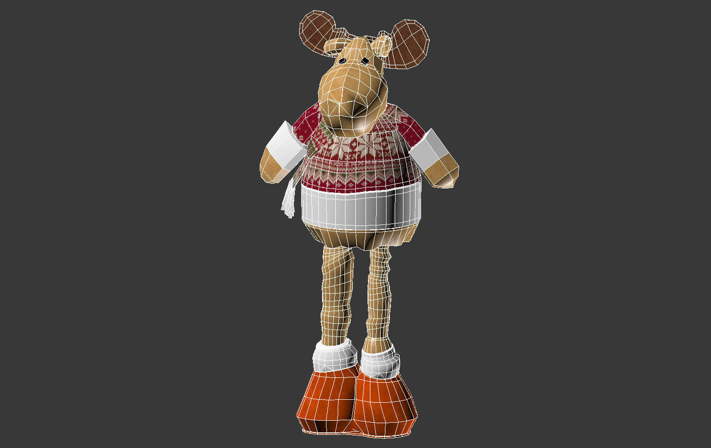 Christmas Elk Toy 3D model_14