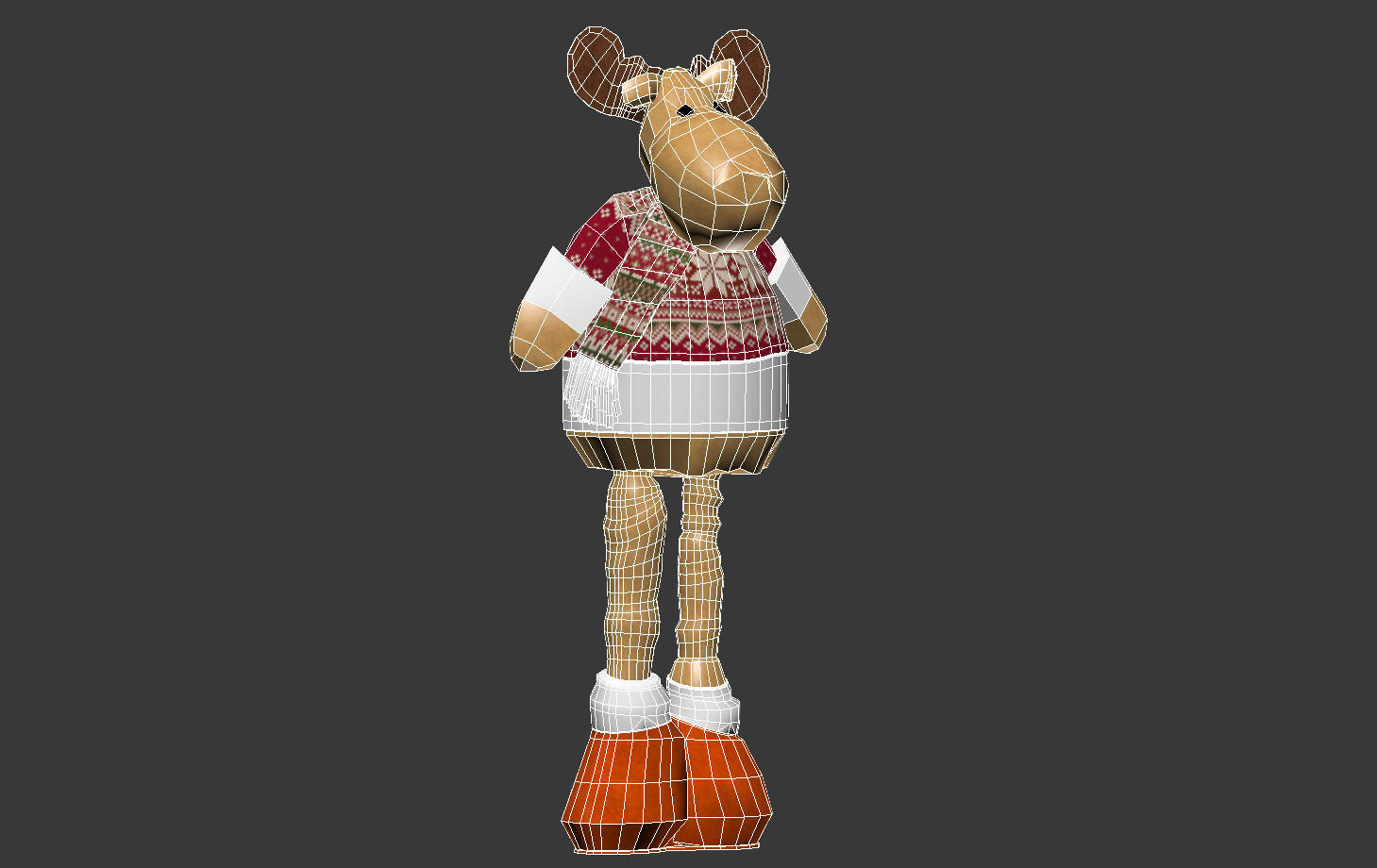 Christmas Elk Toy 3D model_17