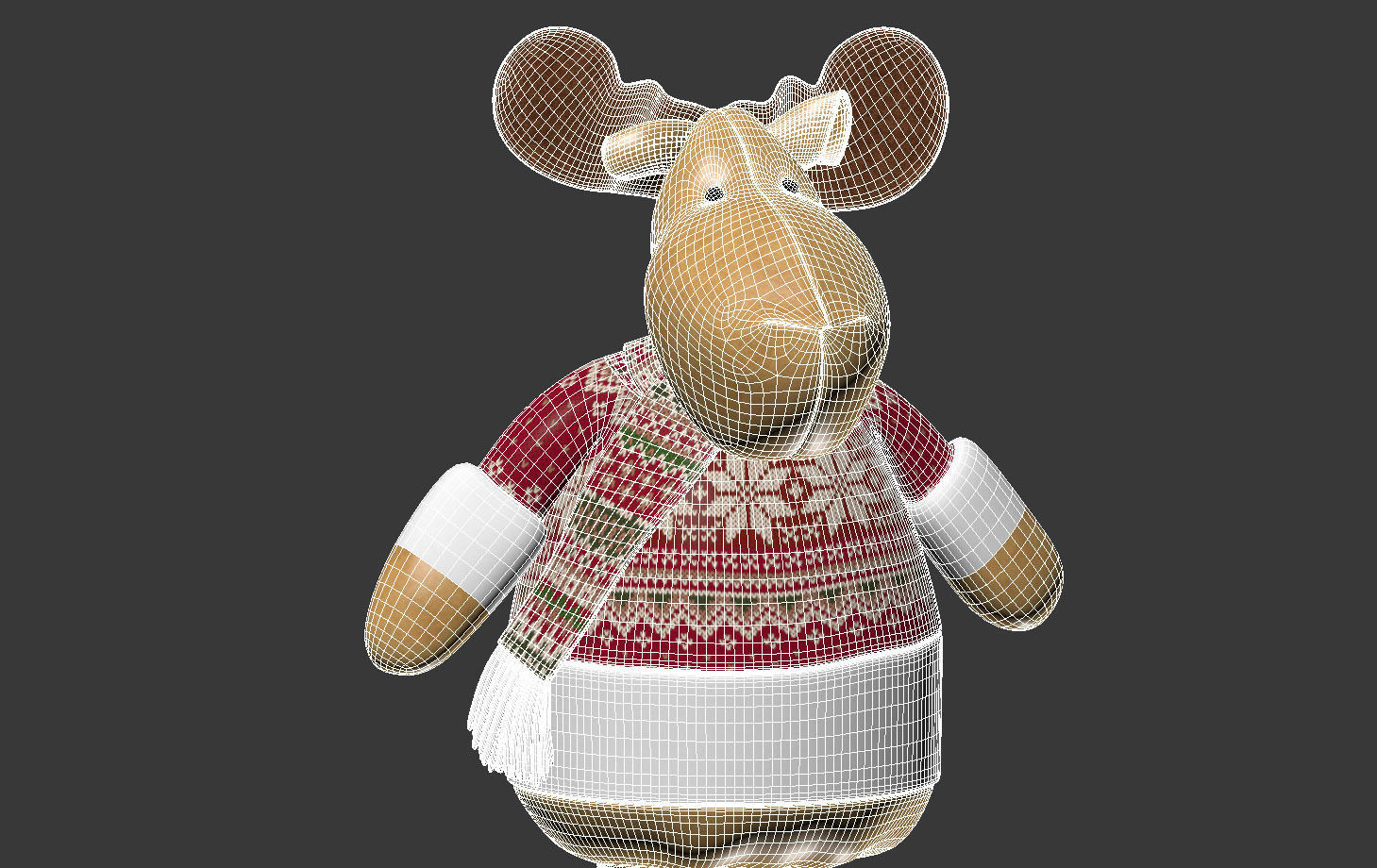 Christmas Elk Toy 3D model_16
