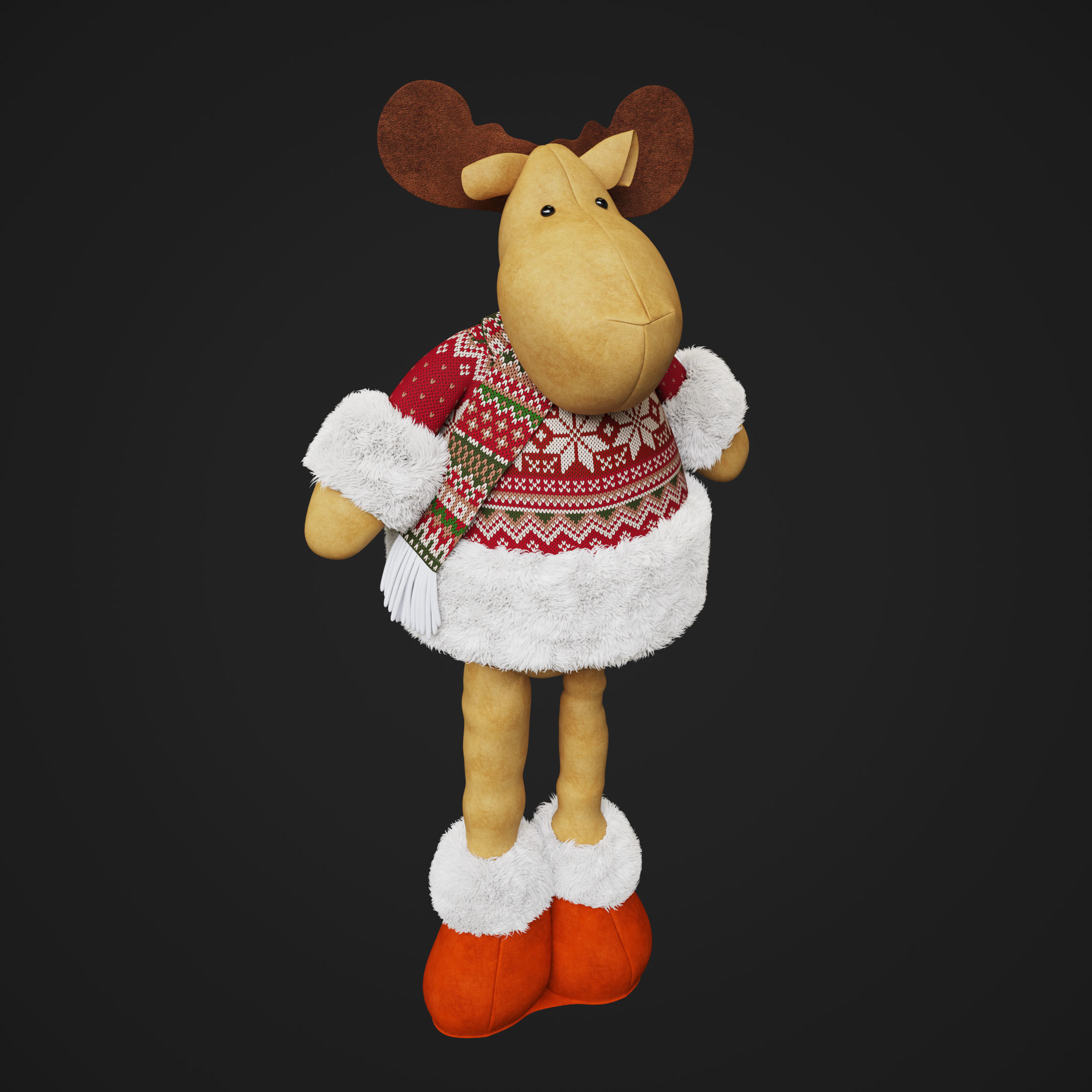 Christmas Elk Toy 3D model_3