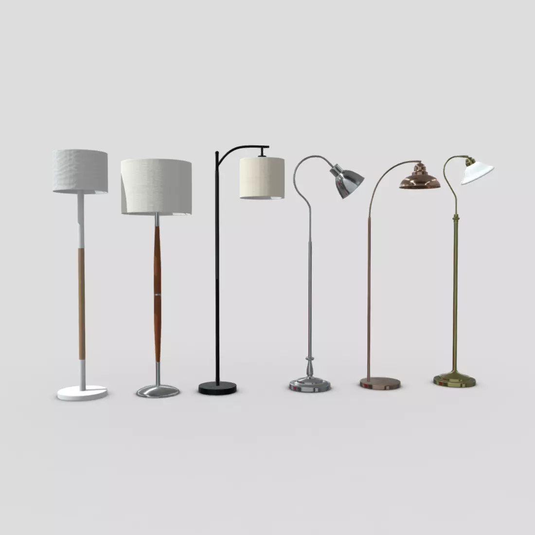 Standing Lamp Pack Low-poly 3D model