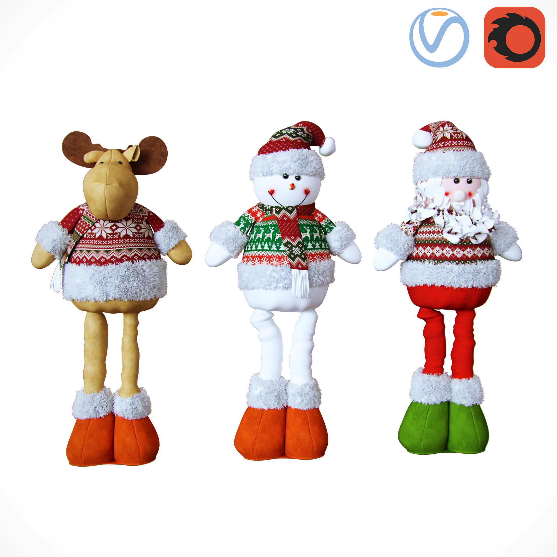 Christmas toys 3D model_0