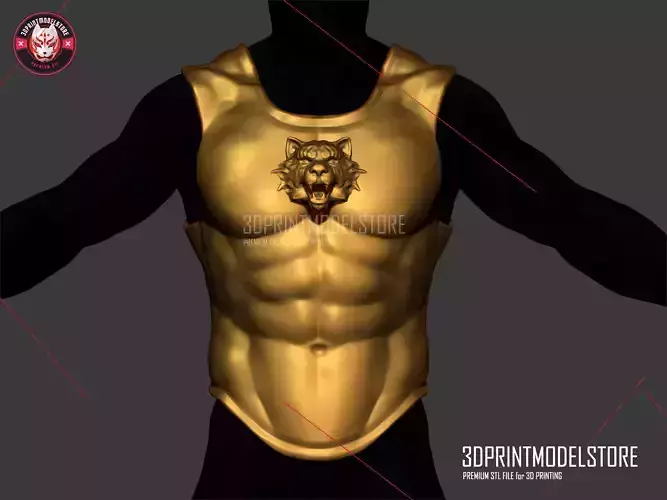 Body Chest Armor - Larp Armor Cosplay - Tiger Roman Muscle Armor