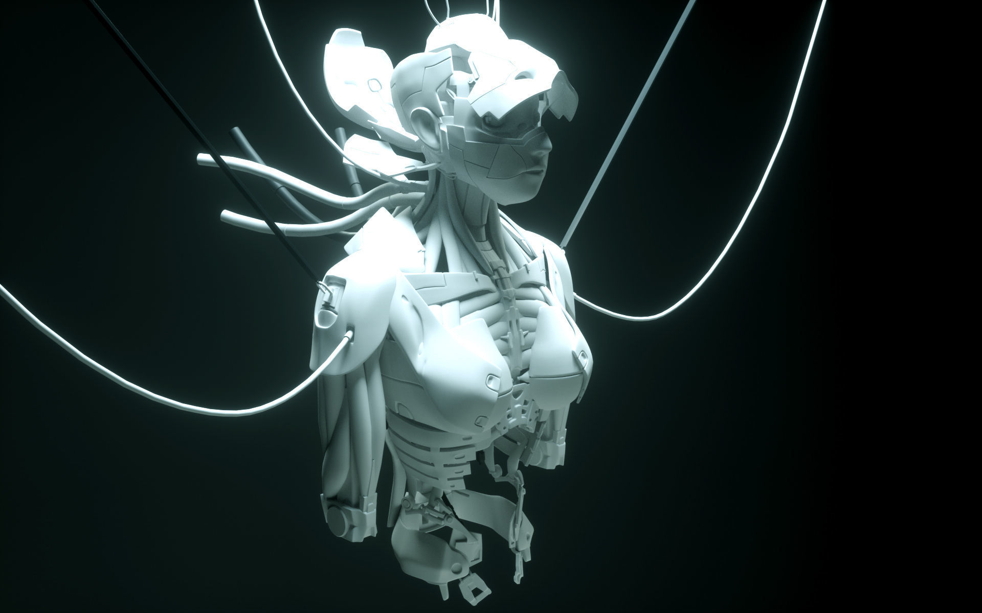Android Ghost in the Shell SCI FI 3D model_6