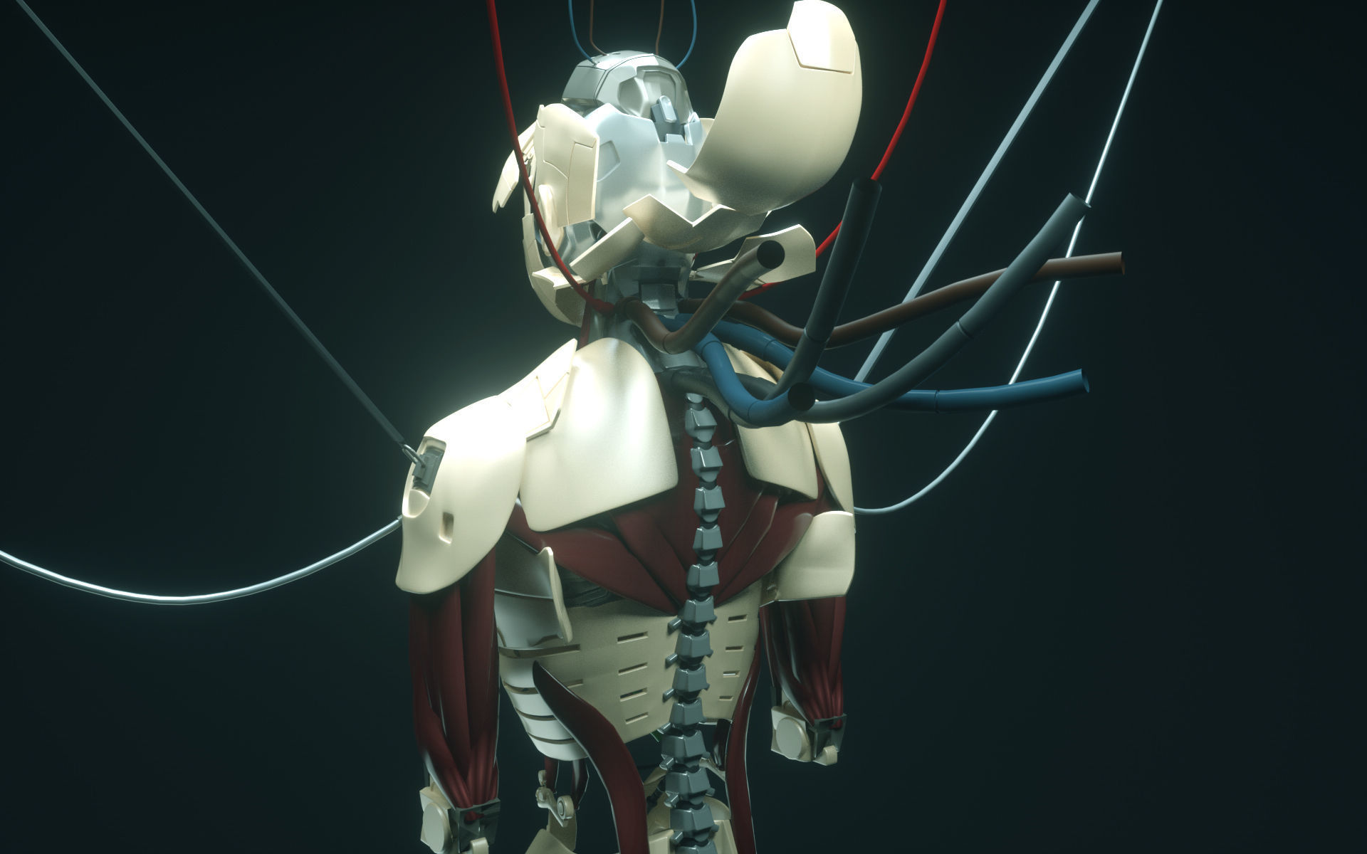 Android Ghost in the Shell SCI FI 3D model_4