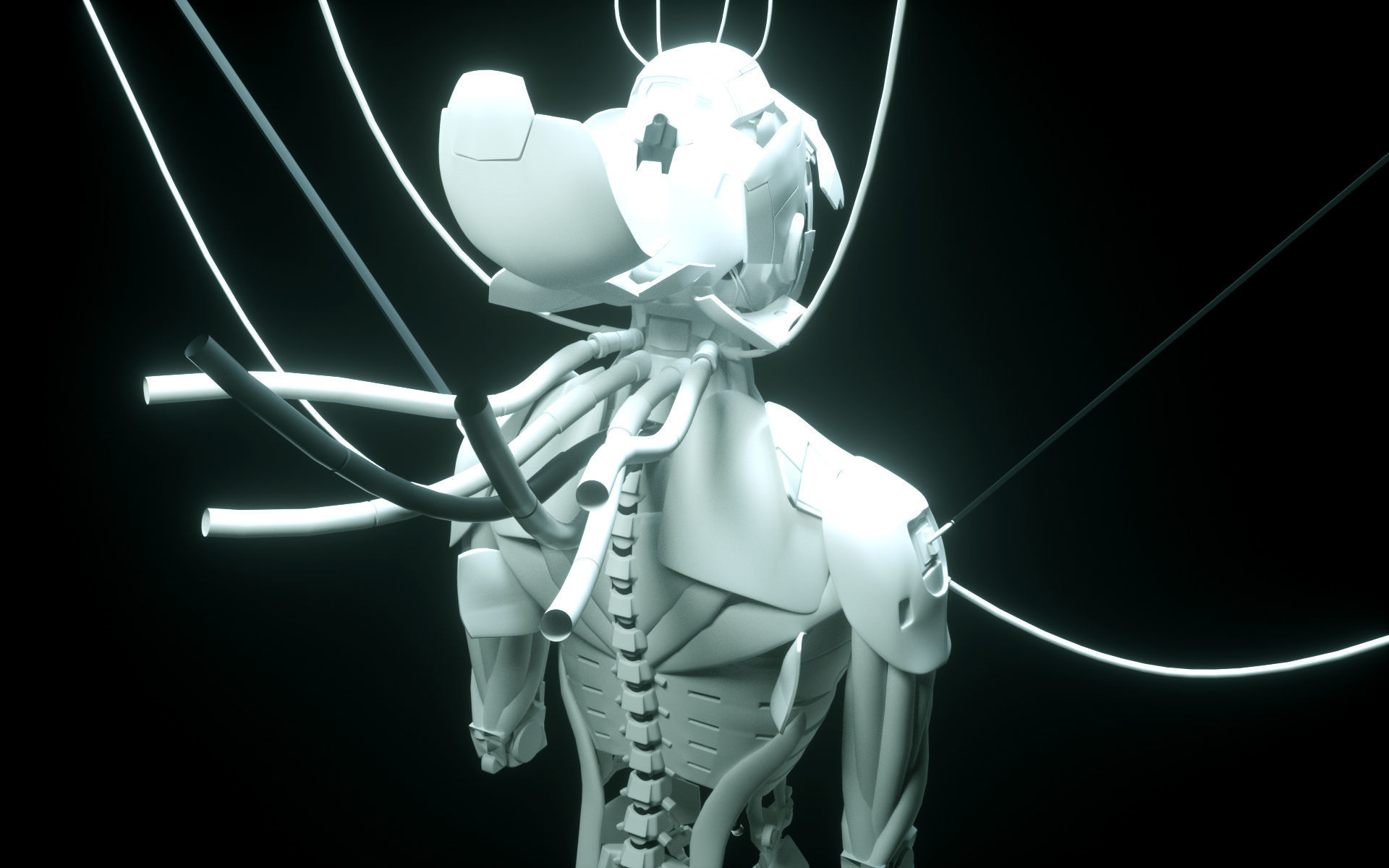 Android Ghost in the Shell SCI FI 3D model_5