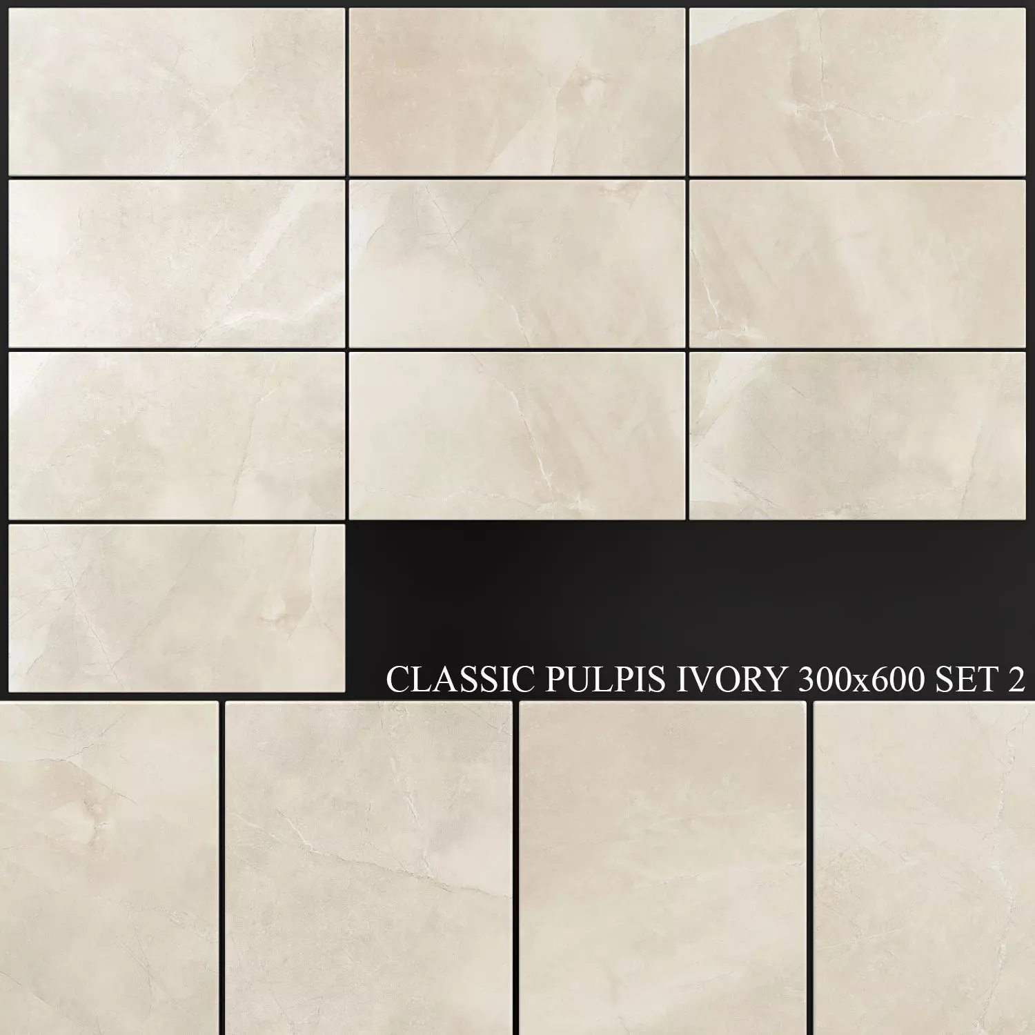 Yurtbay Seramik Classic Pulpis Ivory 300x600 Set 2 3D model_0
