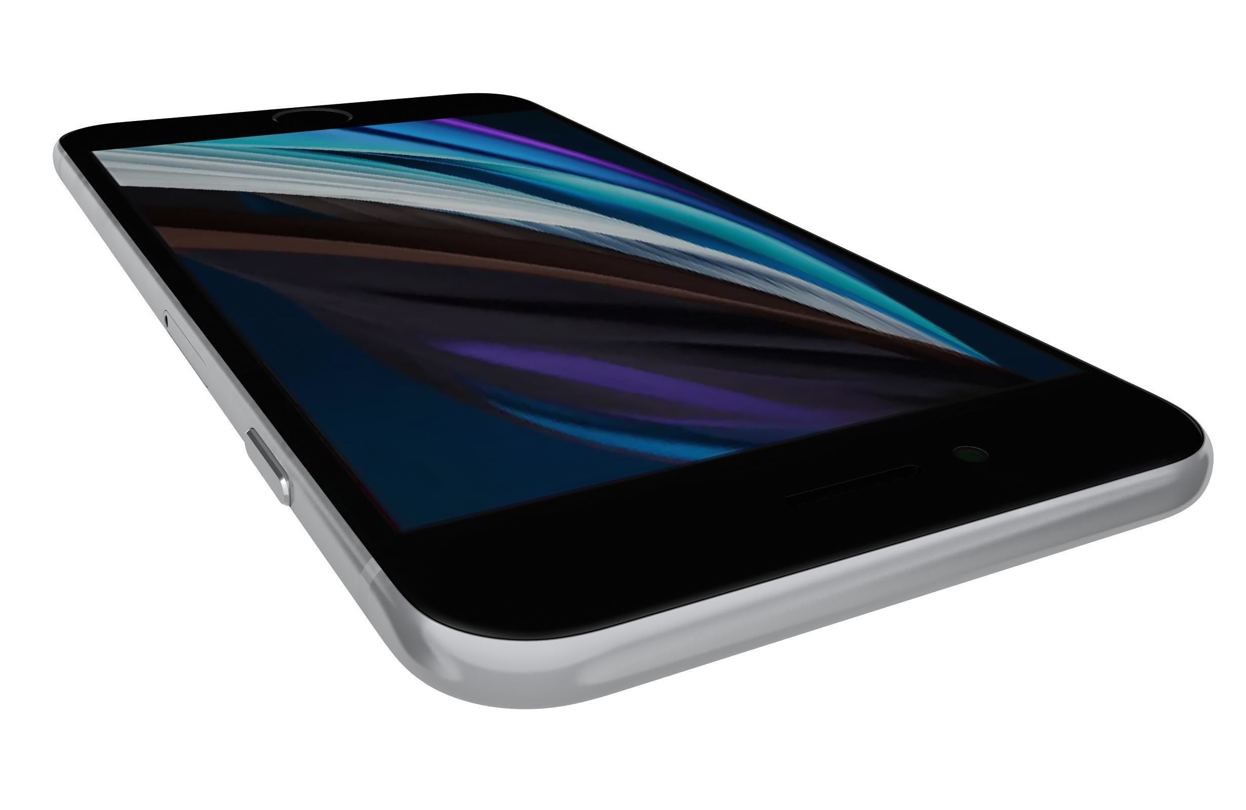 Apple iPhone SE 2020 White 3D model_12