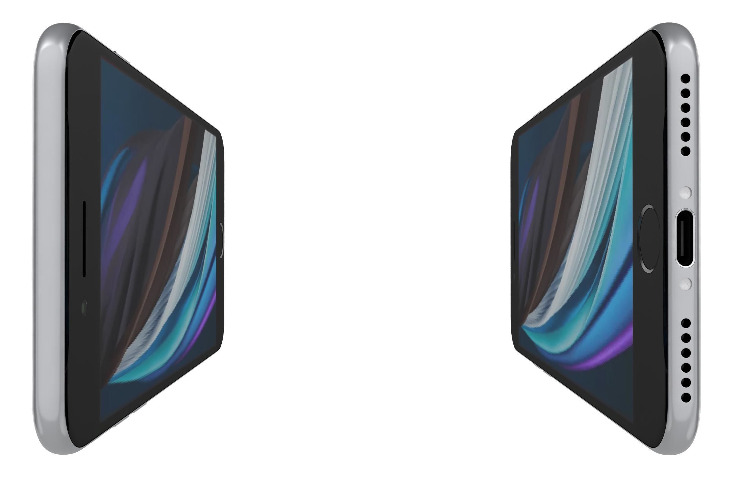 Apple iPhone SE 2020 White 3D model_10