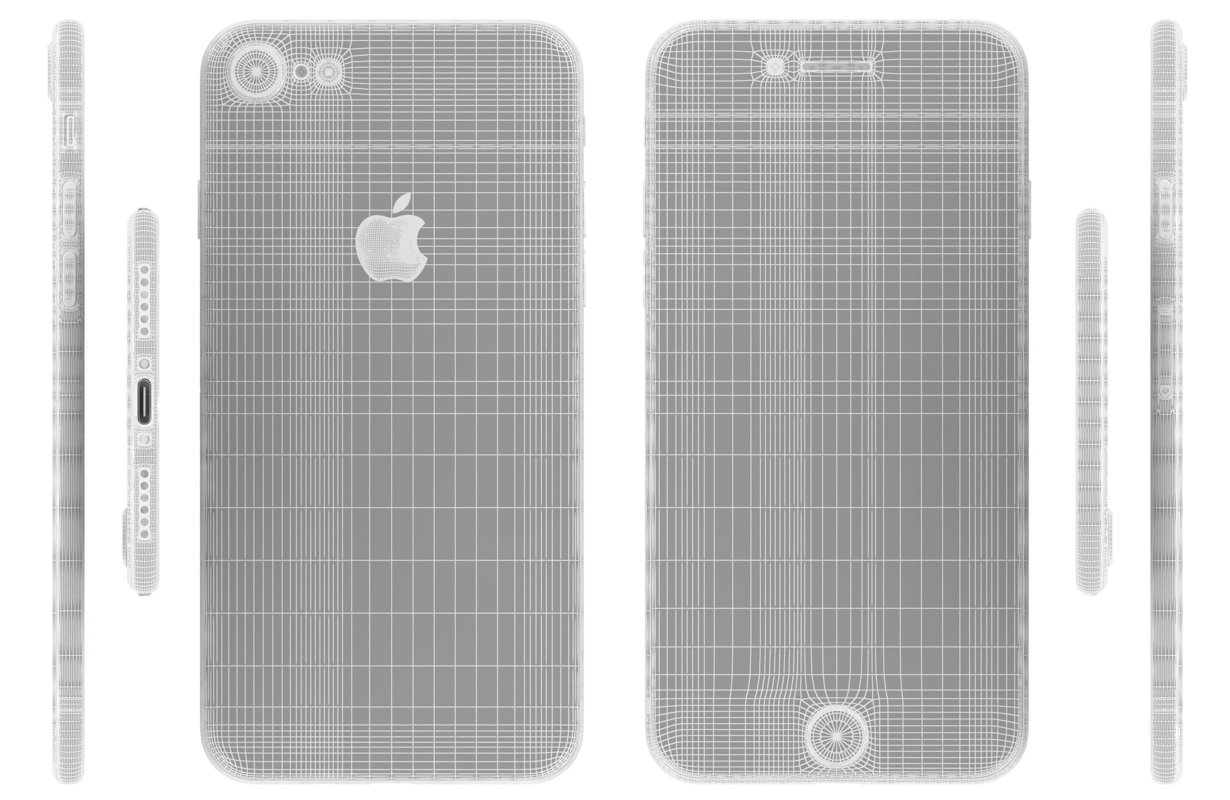 Apple iPhone SE 2020 White 3D model_14