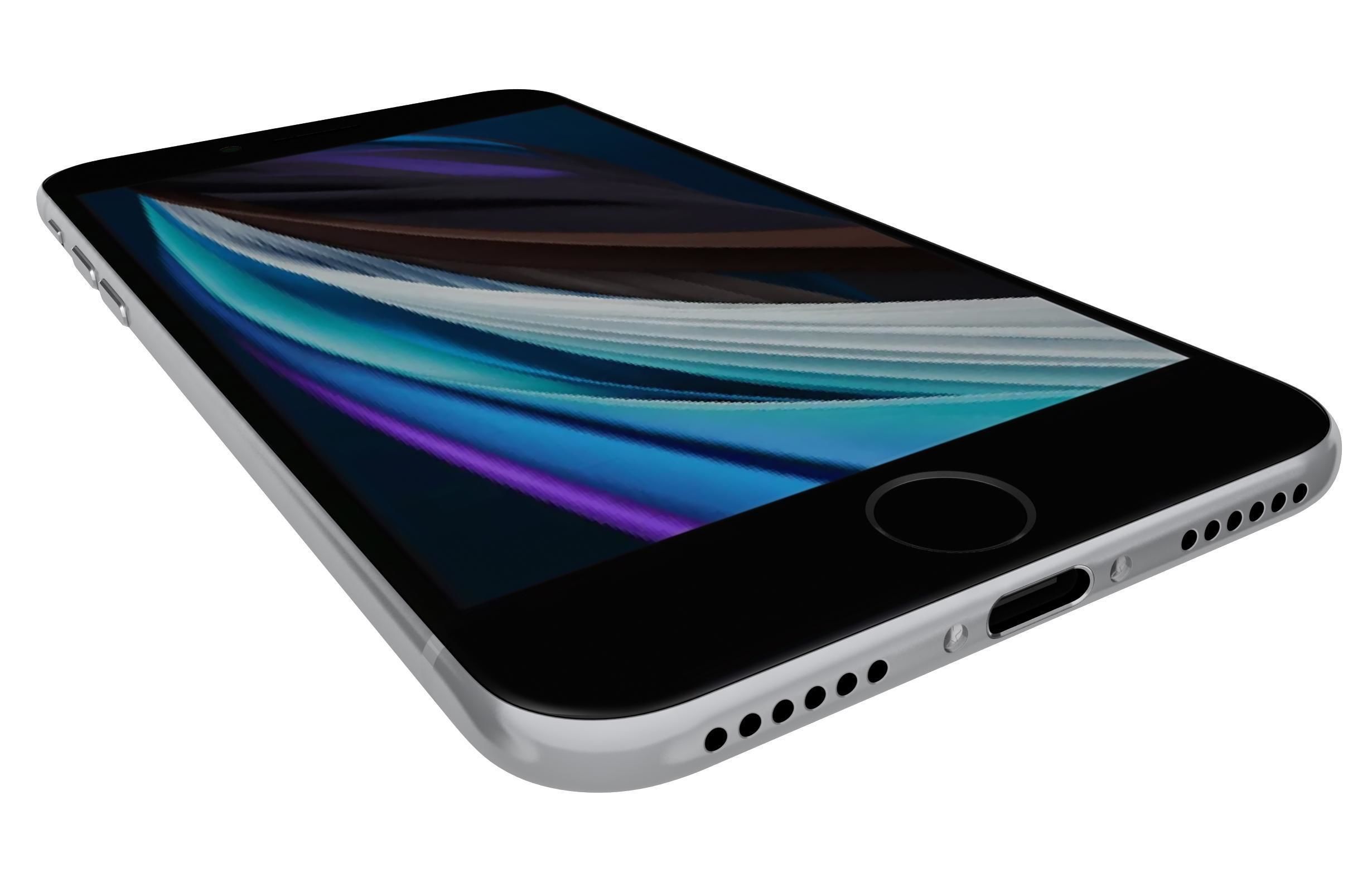 Apple iPhone SE 2020 White 3D model_11