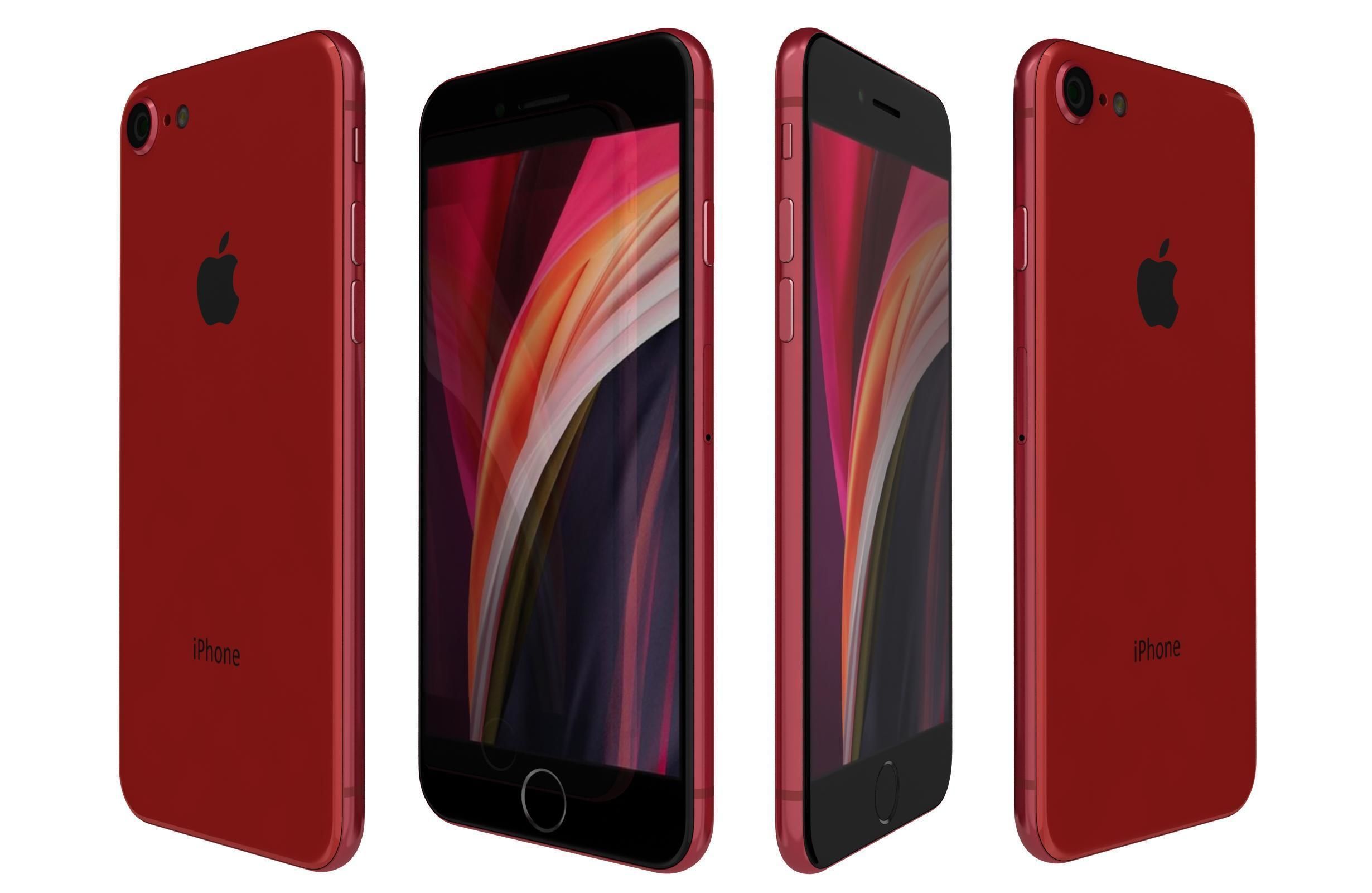 Apple iPhone SE 2020 All Colors 3D model_12
