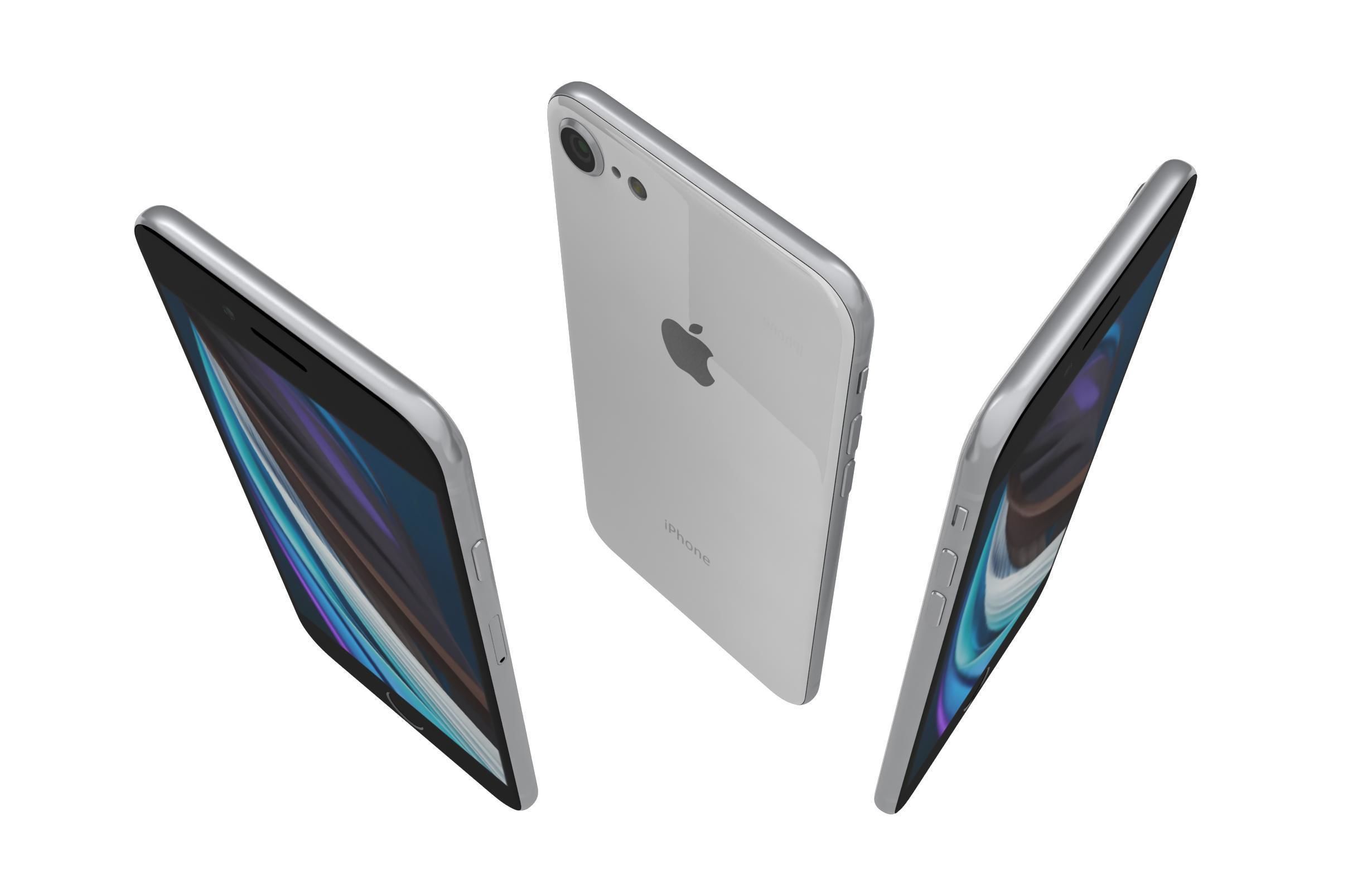 Apple iPhone SE 2020 All Colors 3D model_4