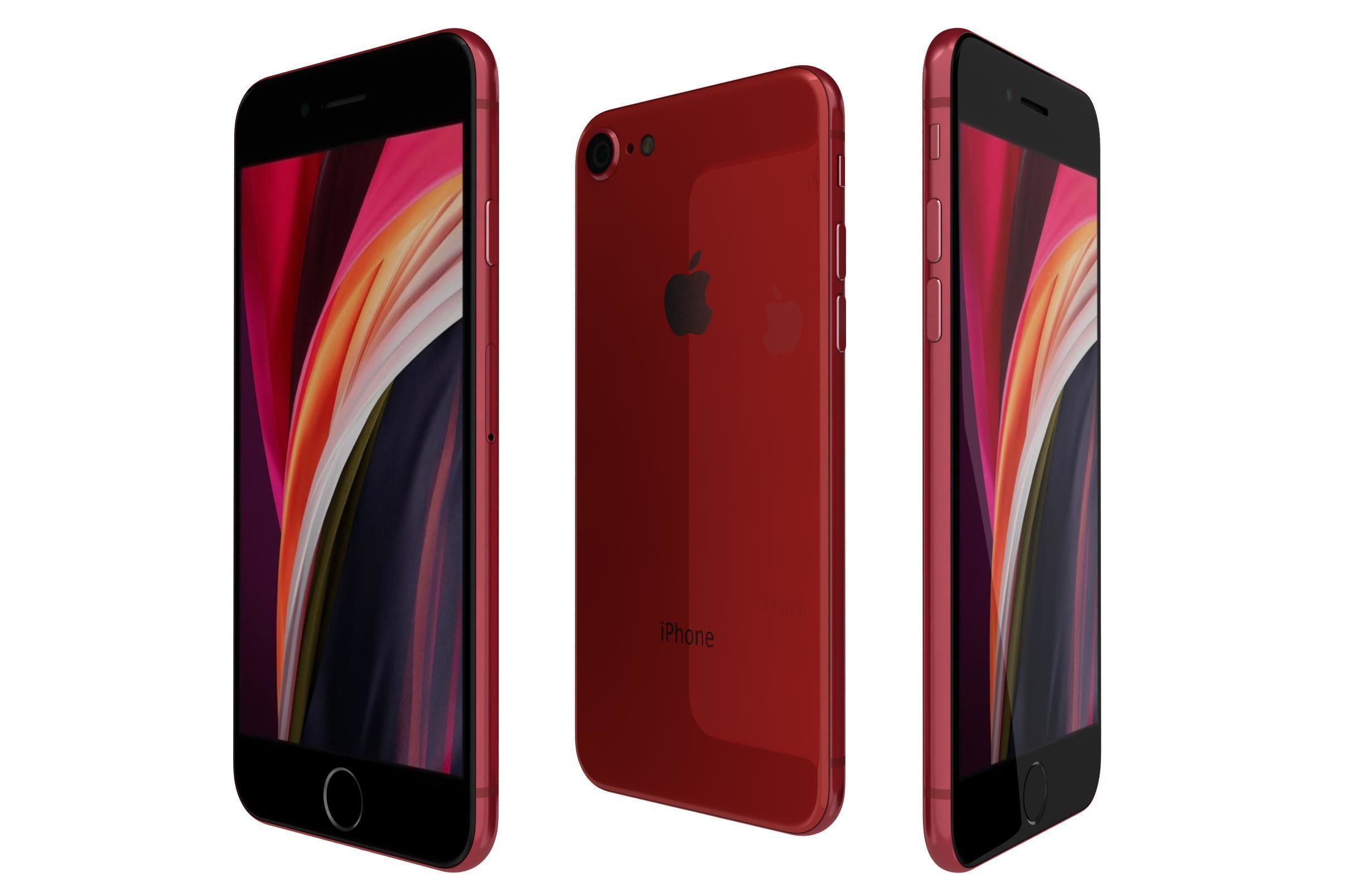 Apple iPhone SE 2020 All Colors 3D model_3