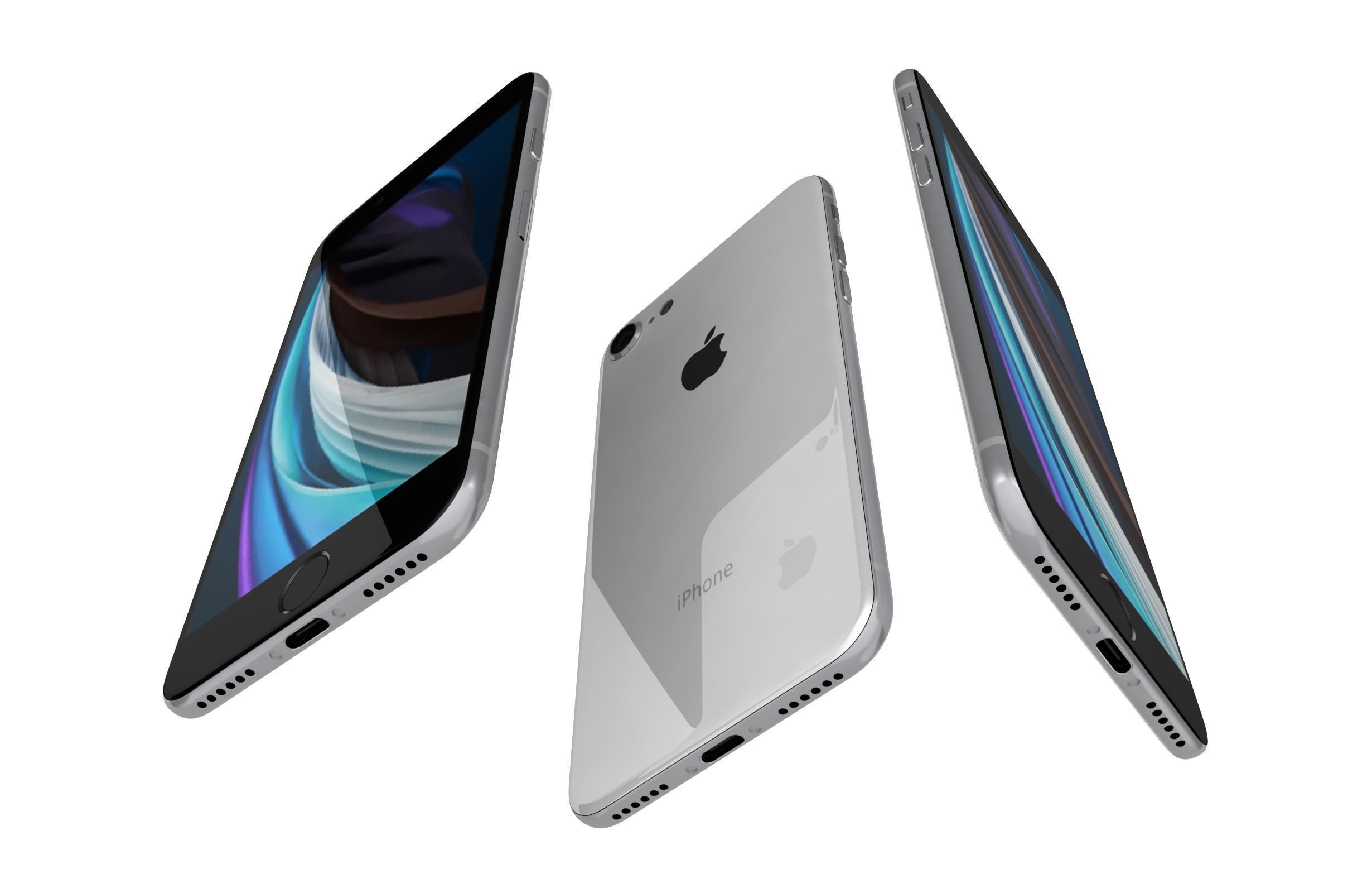 Apple iPhone SE 2020 All Colors 3D model_7
