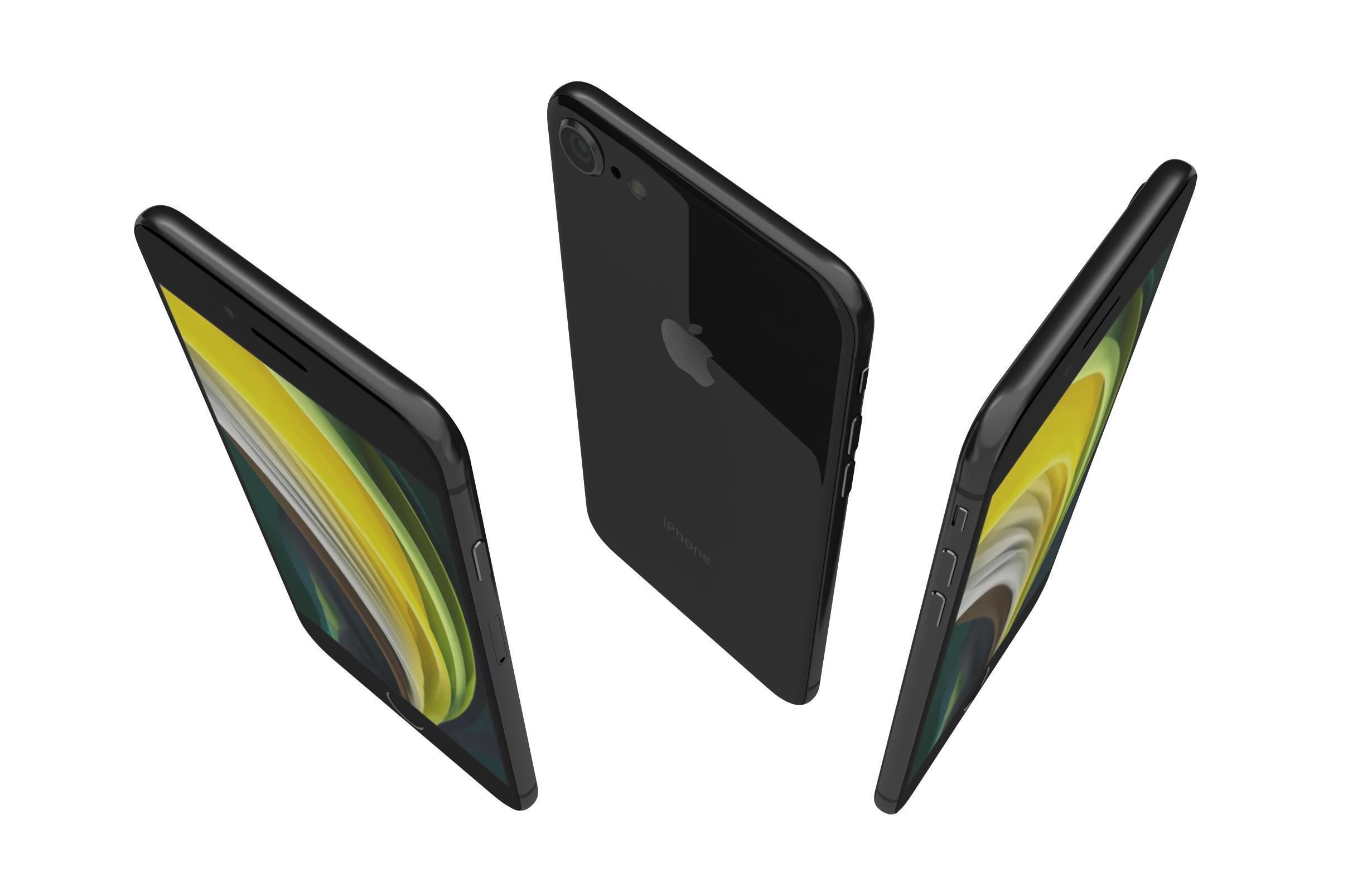 Apple iPhone SE 2020 All Colors 3D model_5