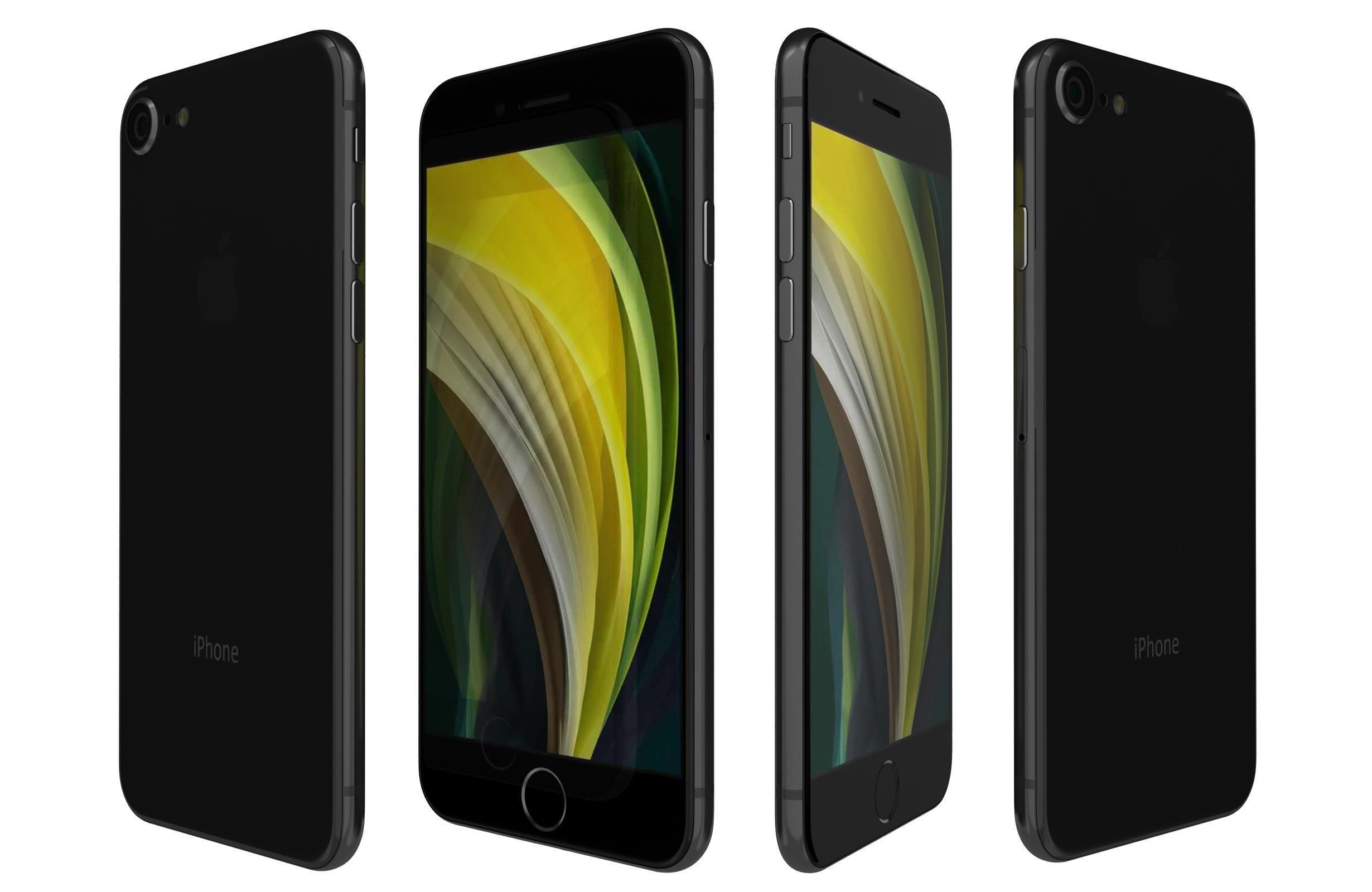 Apple iPhone SE 2020 All Colors 3D model_11