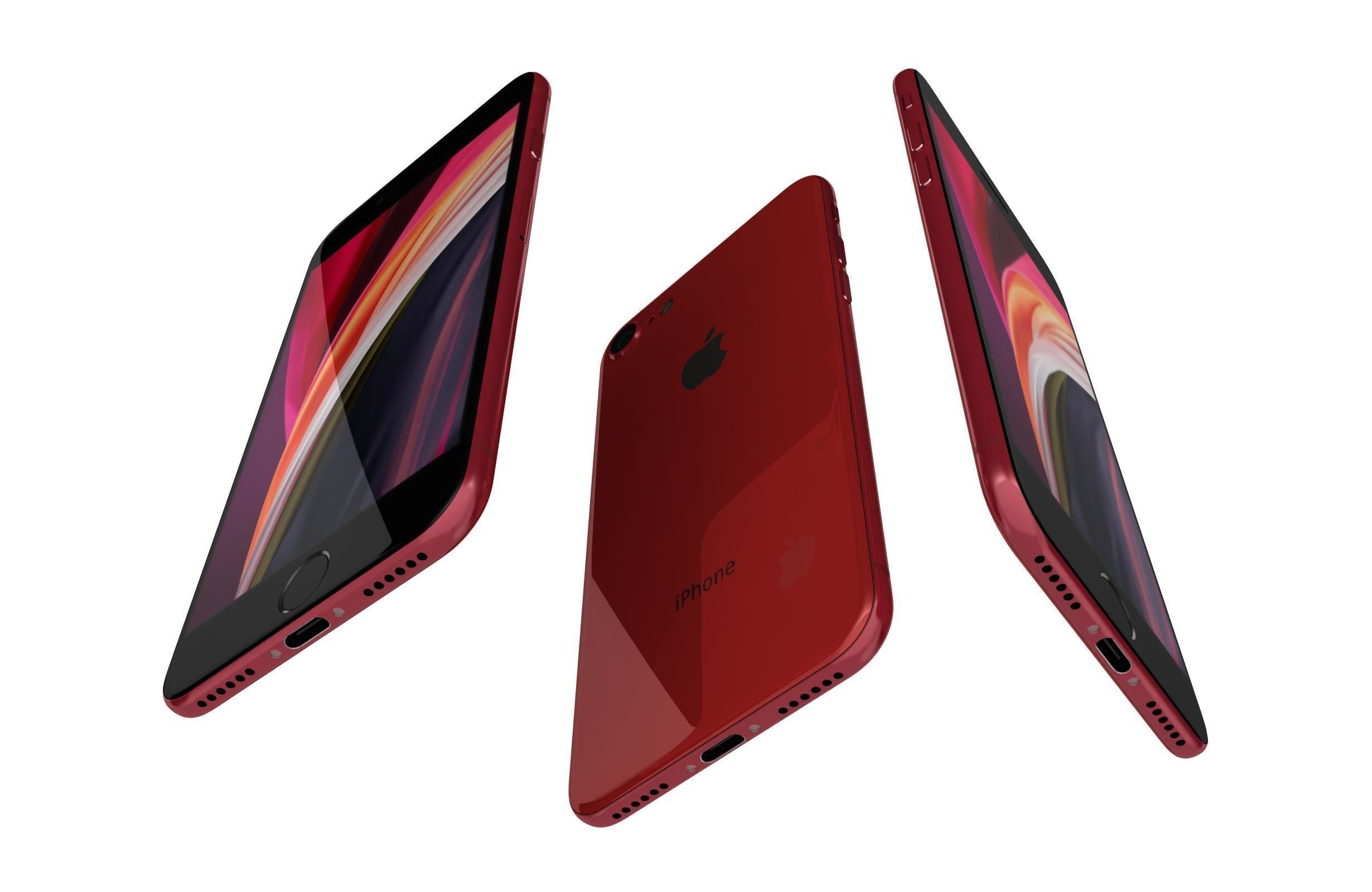 Apple iPhone SE 2020 All Colors 3D model_9