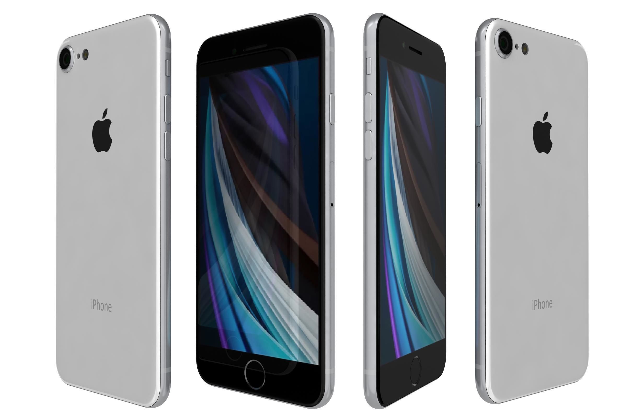 Apple iPhone SE 2020 All Colors 3D model_10
