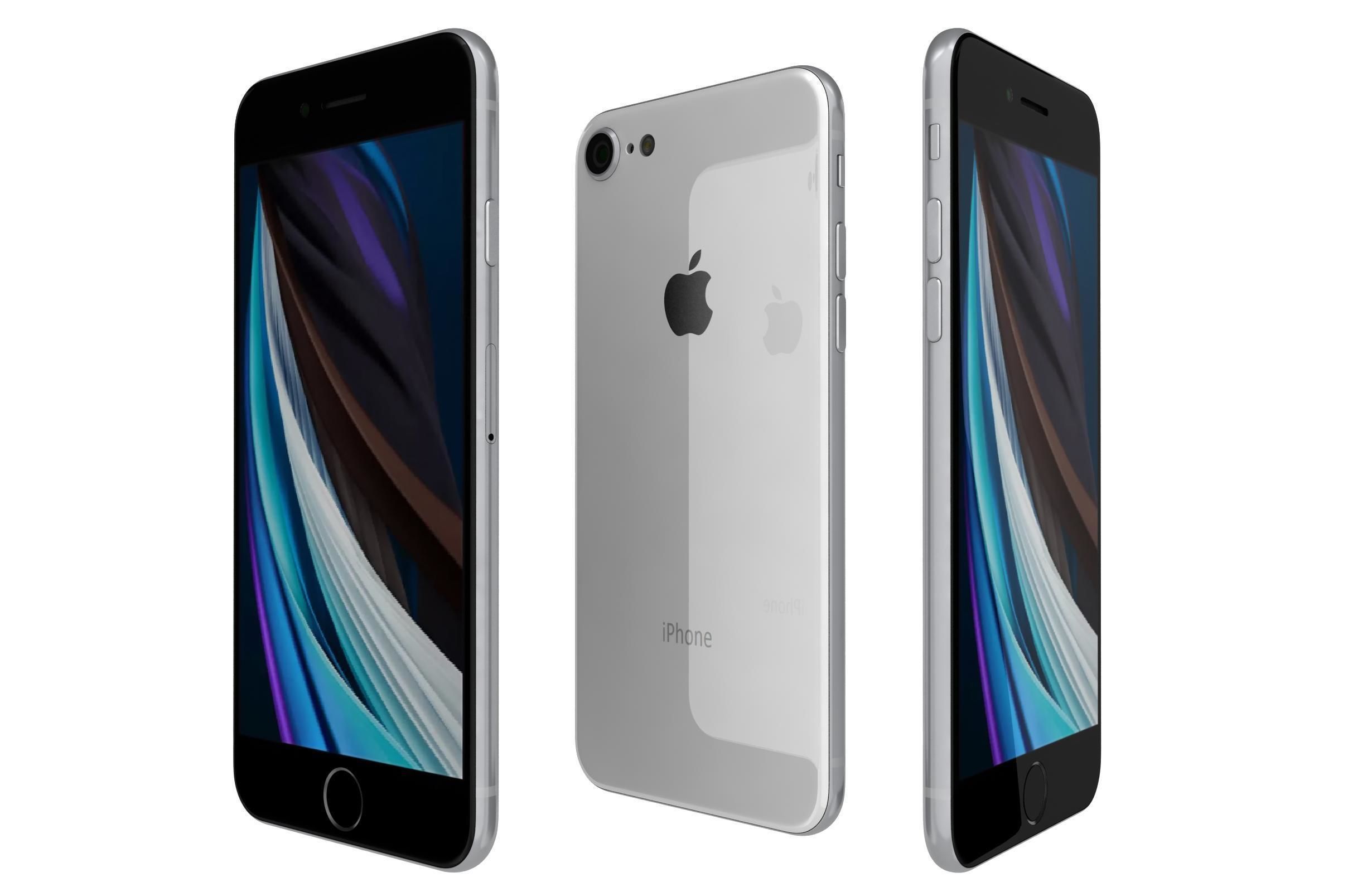 Apple iPhone SE 2020 All Colors 3D model_1