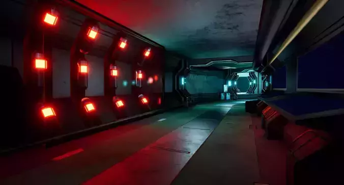 Sci-Fi Environment Low-poly 3D model