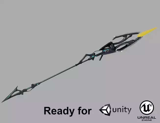 Sci-fi spear Low-poly 3D model Sci-fi spear Low-poly 3D model