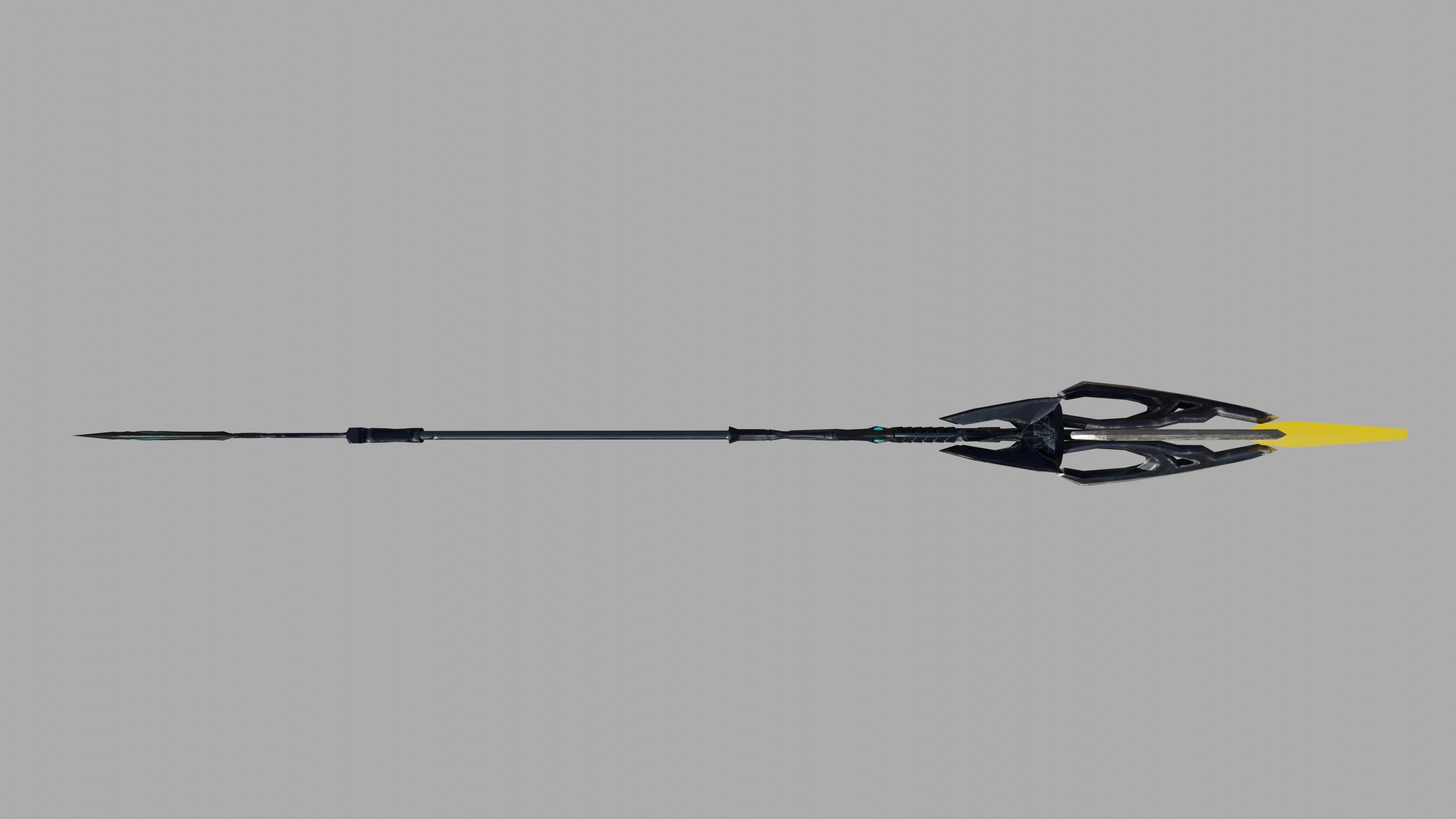 Sci-fi spear Low-poly 3D model_3
