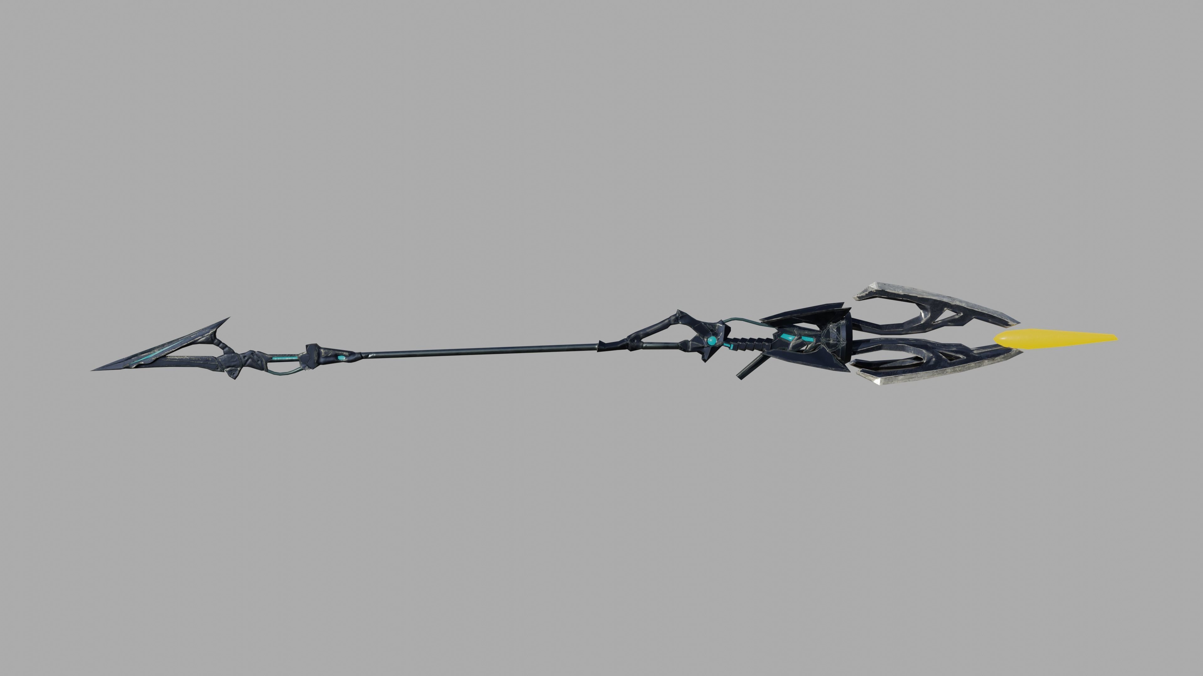 Sci-fi spear Low-poly 3D model_9