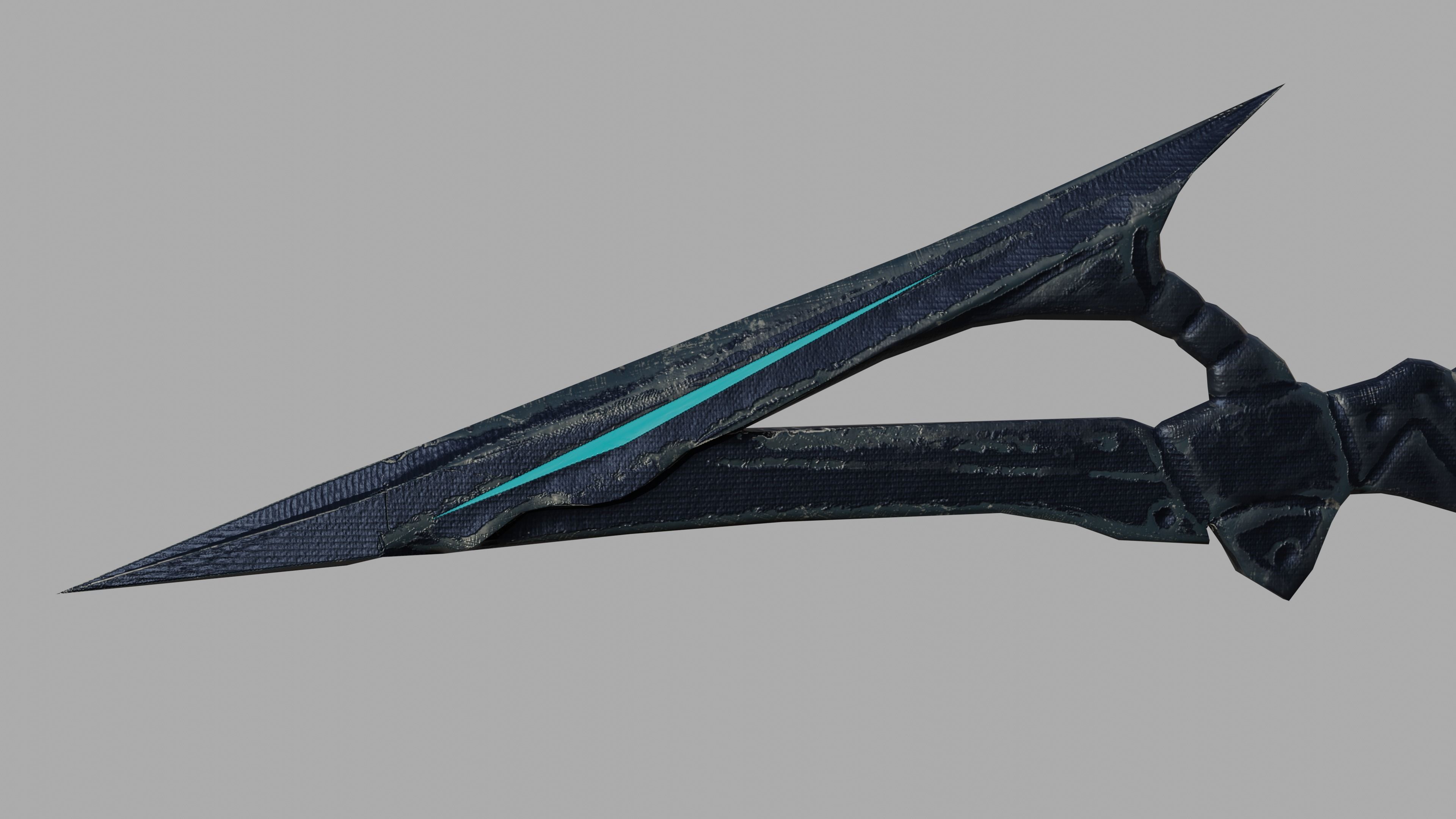 Sci-fi spear Low-poly 3D model_11