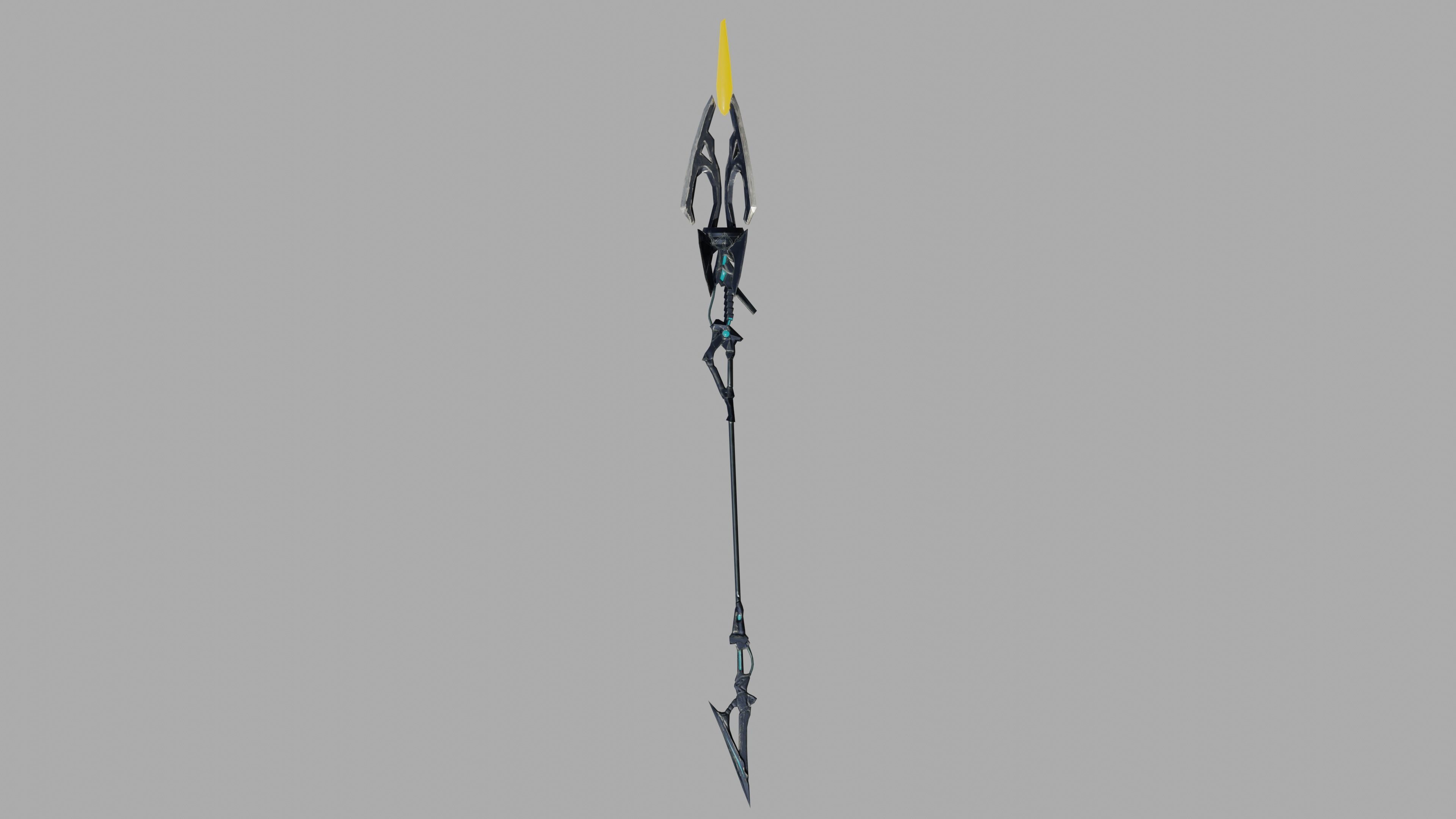 Sci-fi spear Low-poly 3D model_4
