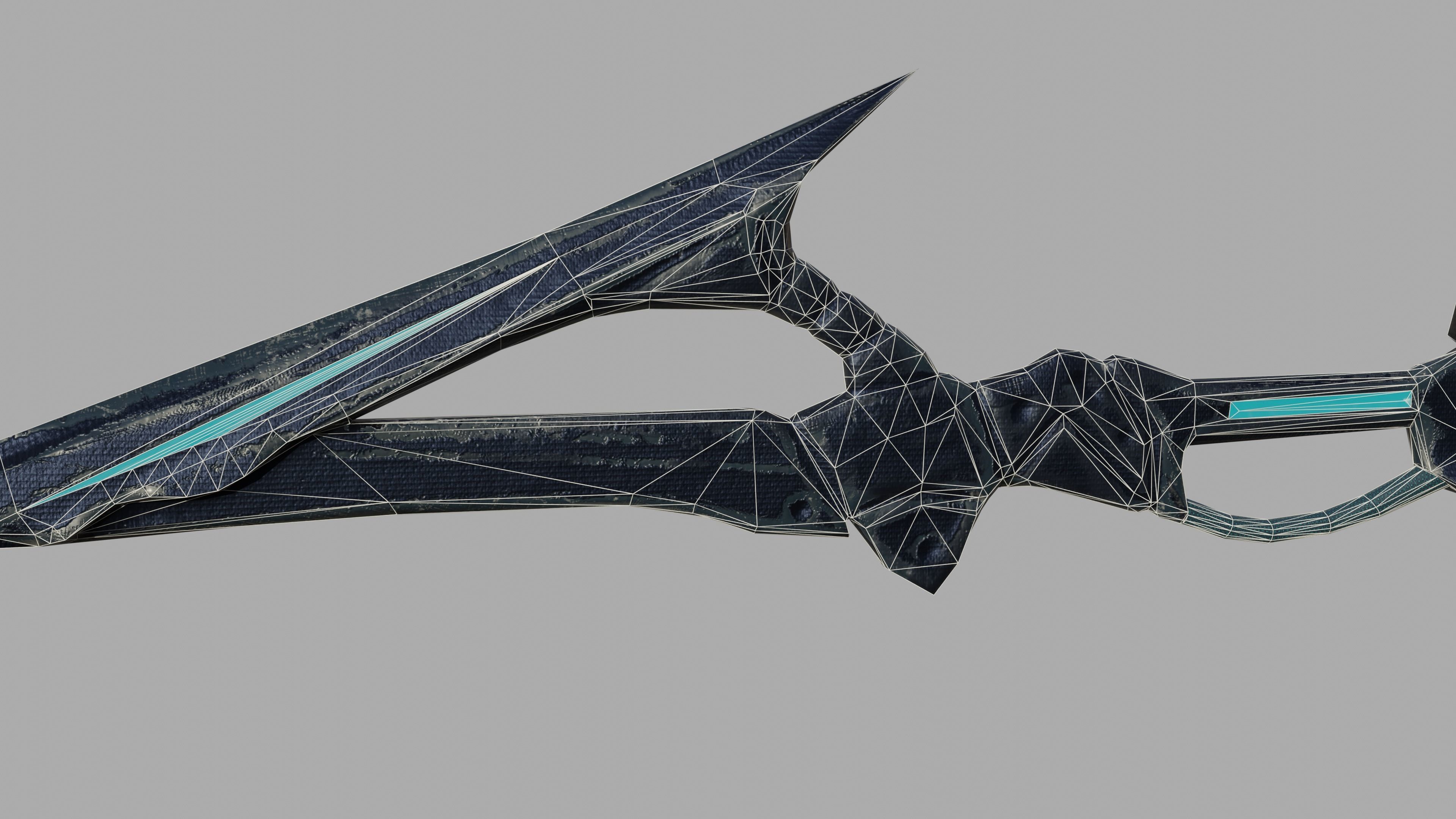 Sci-fi spear Low-poly 3D model_15