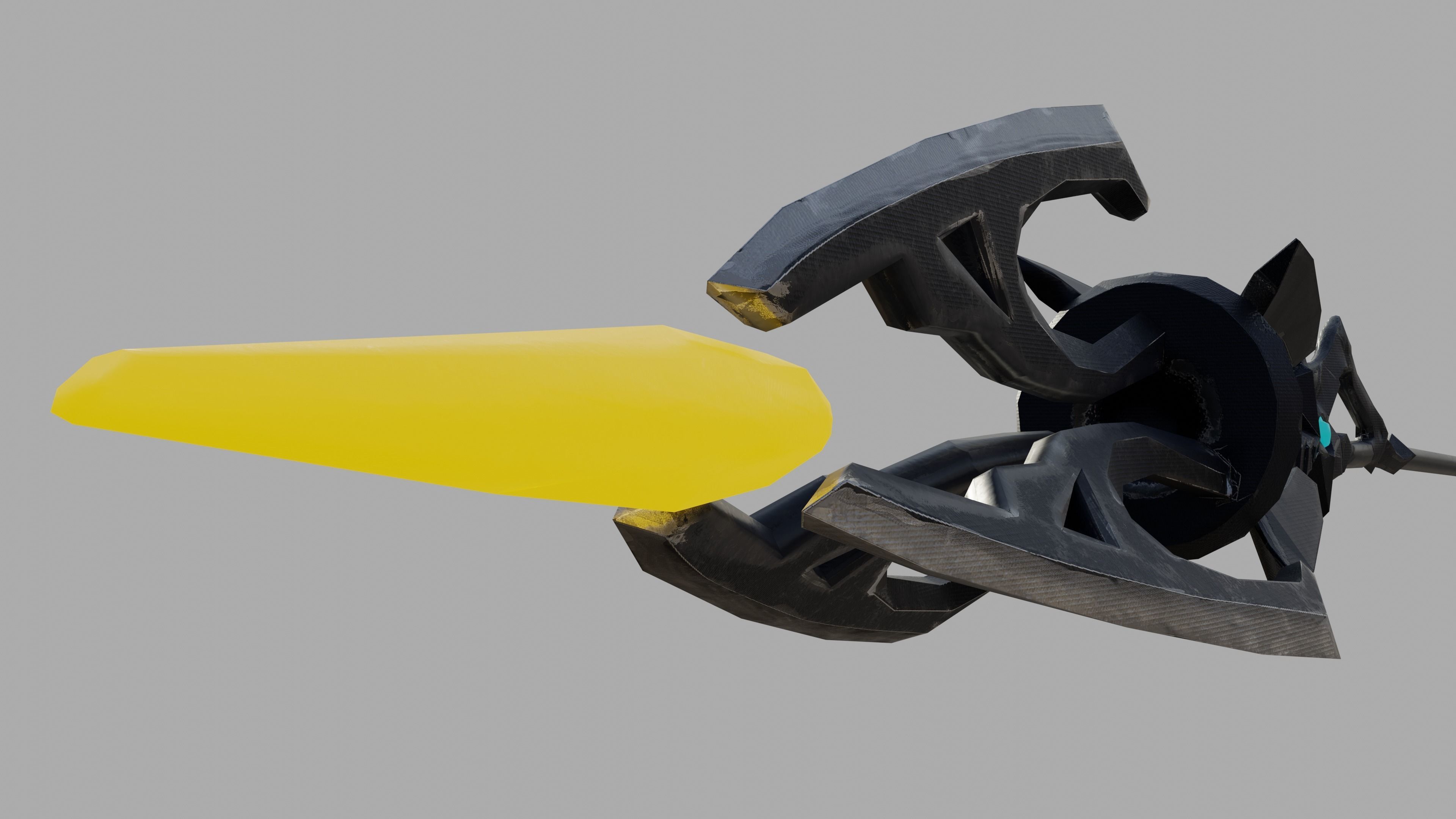 Sci-fi spear Low-poly 3D model_5
