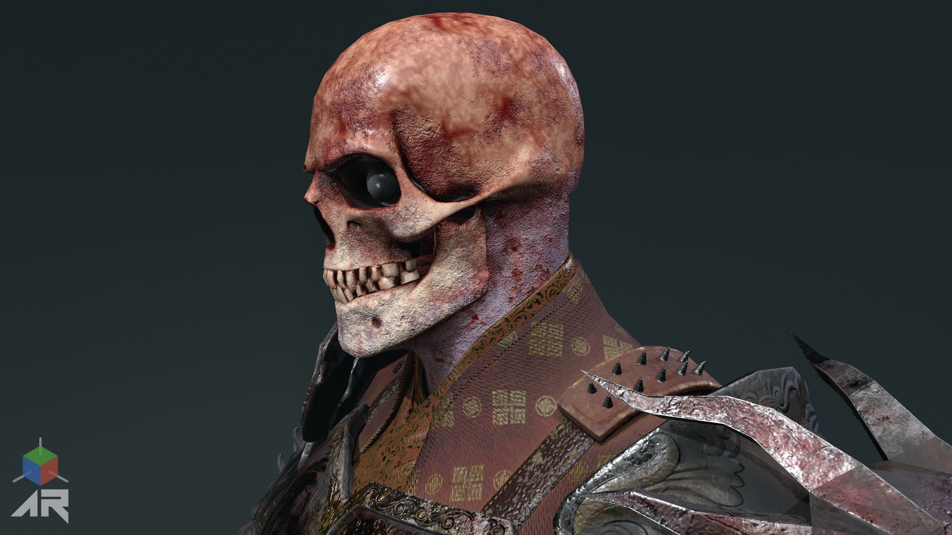 Dead Samurai Low-poly 3D model_20