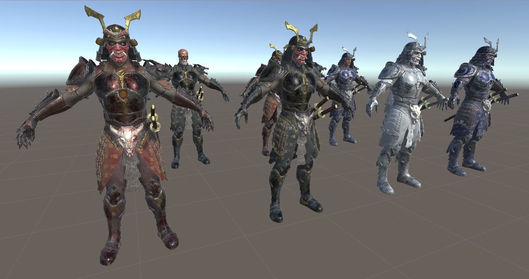 Dead Samurai Low-poly 3D model_33