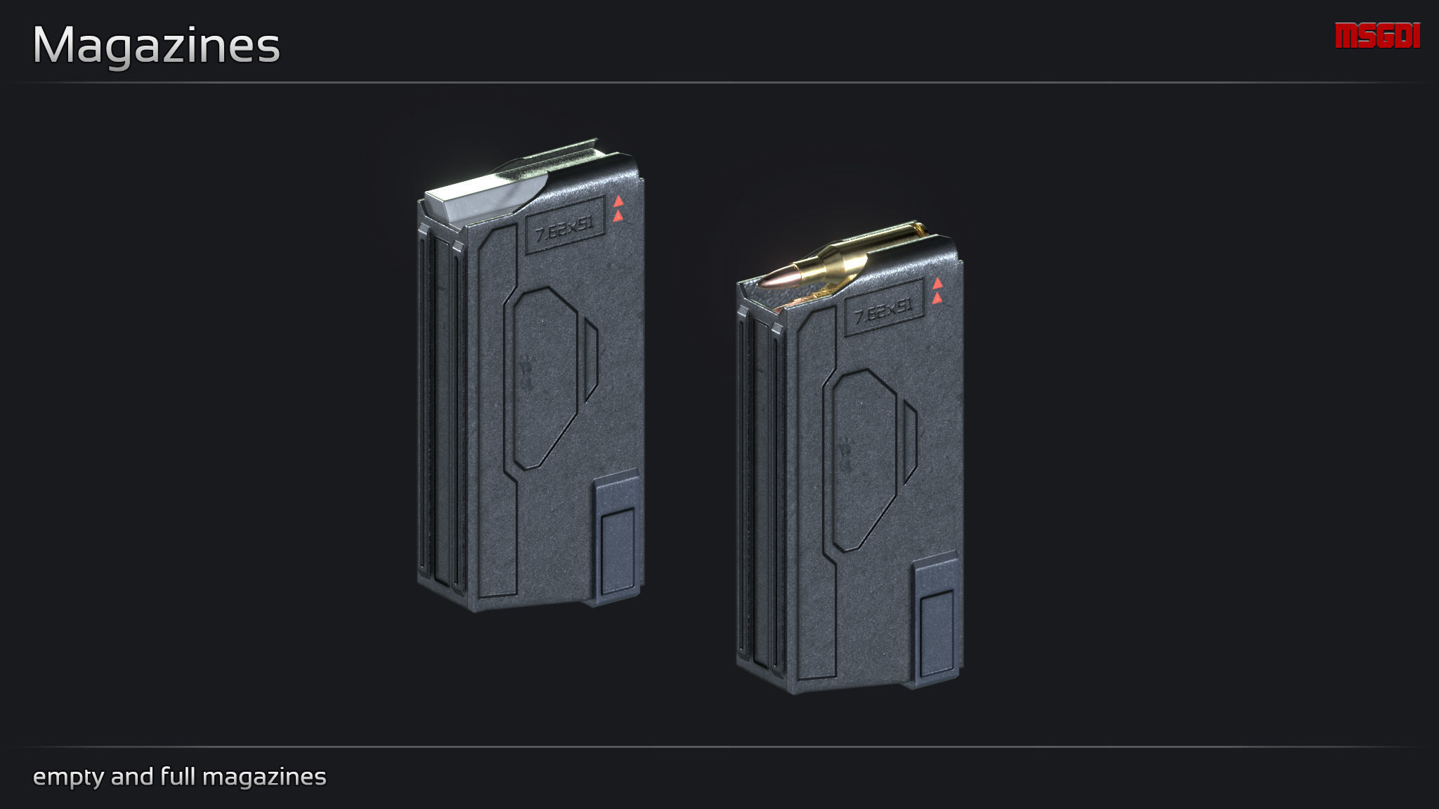 Scifi Sniper Rifle MB 14 Low-poly 3D model_7