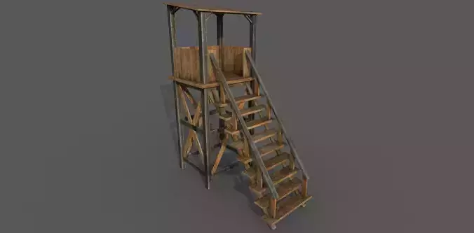 Wooden Guard Tower 3D model